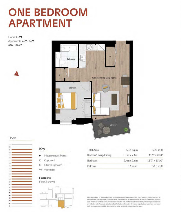 Flat B3.6.07, Bermondsey Place, Art House,, London floorplan