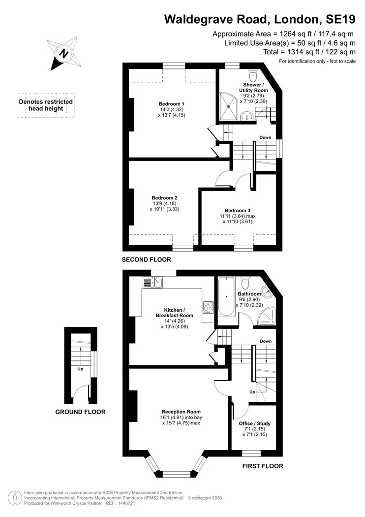 Flat A, 19, Waldegrave Road, London floorplan