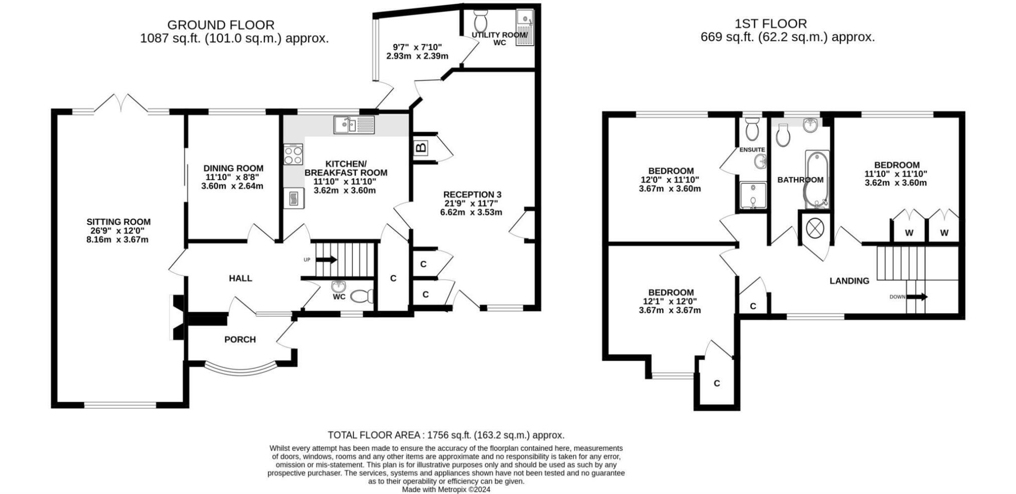 Witts End, Radbone Hill, Over Norton floorplan