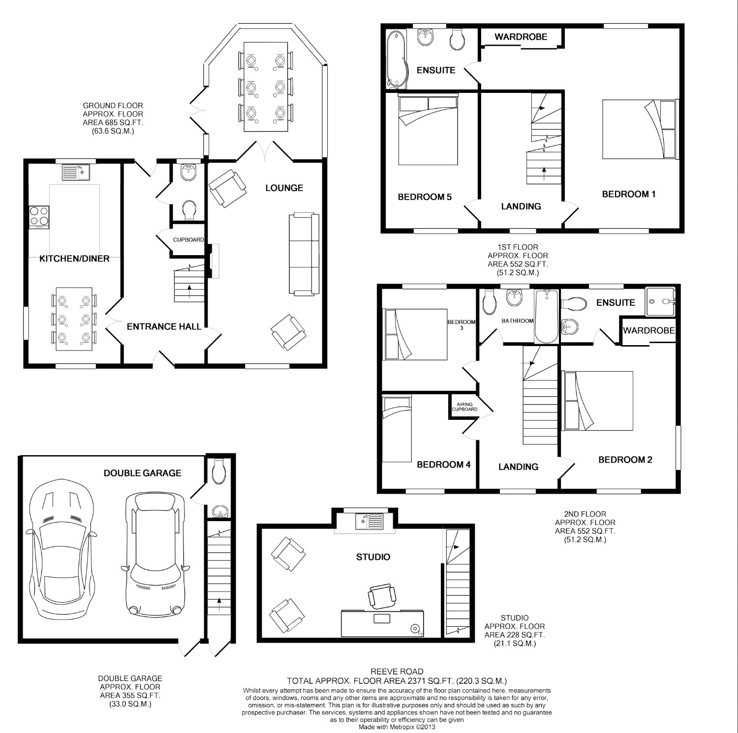 5 Bedrooms Detached house for sale in Reeve Road, Stansted CM24