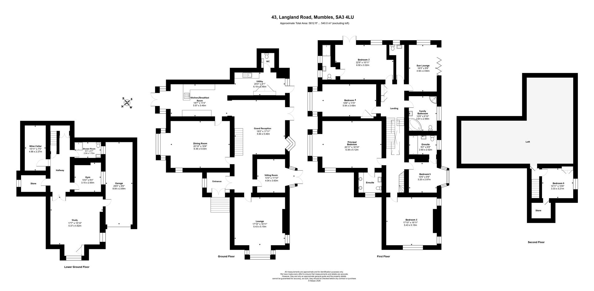 The Croft, 43, Langland Road, Swansea floorplan