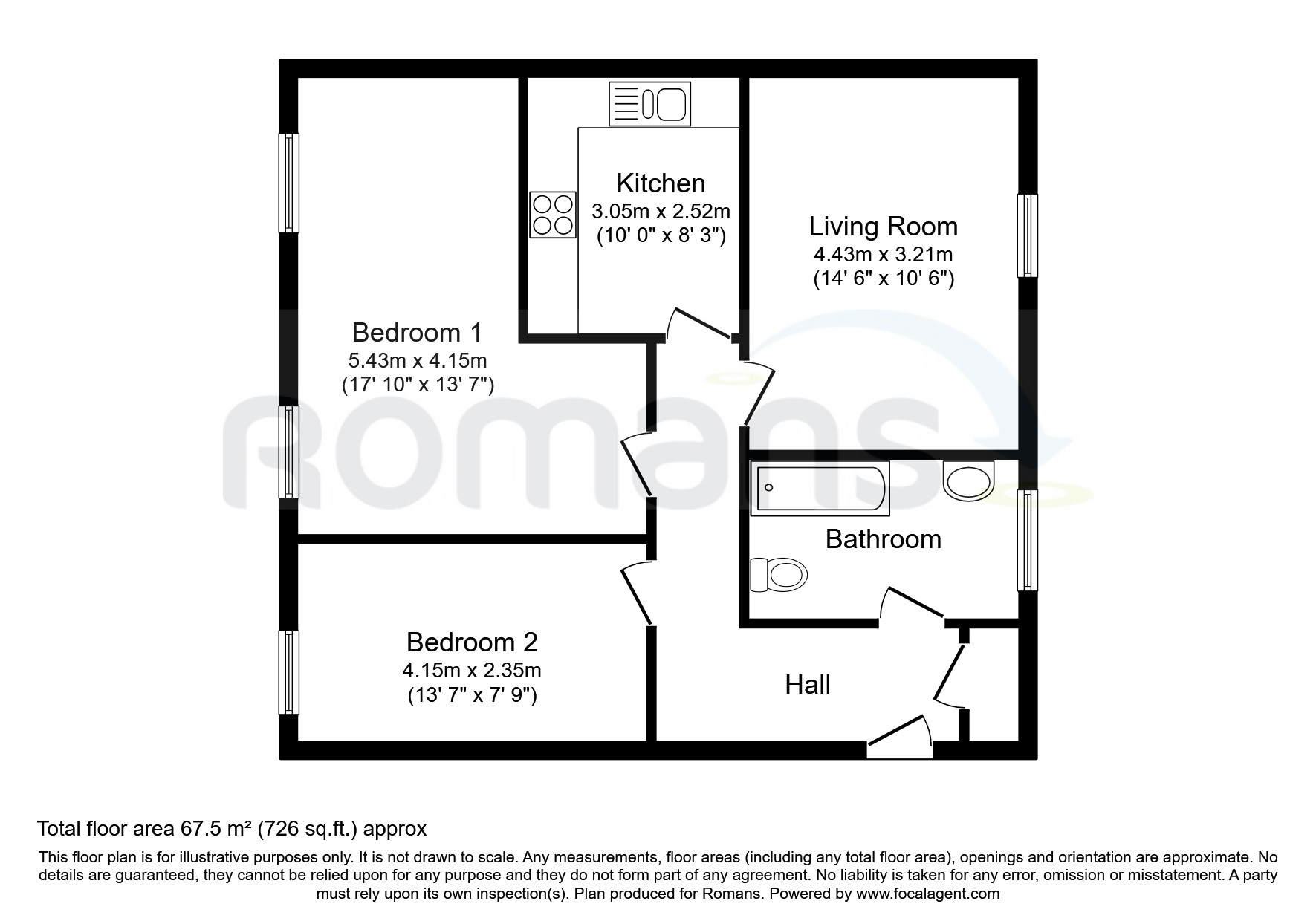 Flat 6, The Chestnuts, Swindon floorplan
