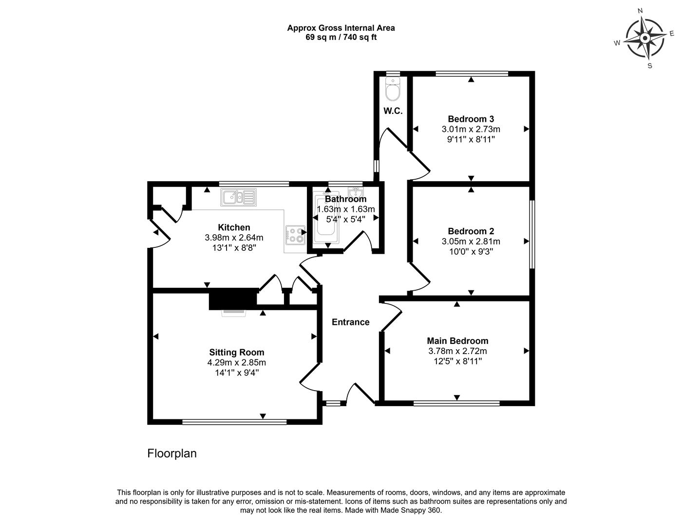 Brookside, Edgebridge, Mere floorplan