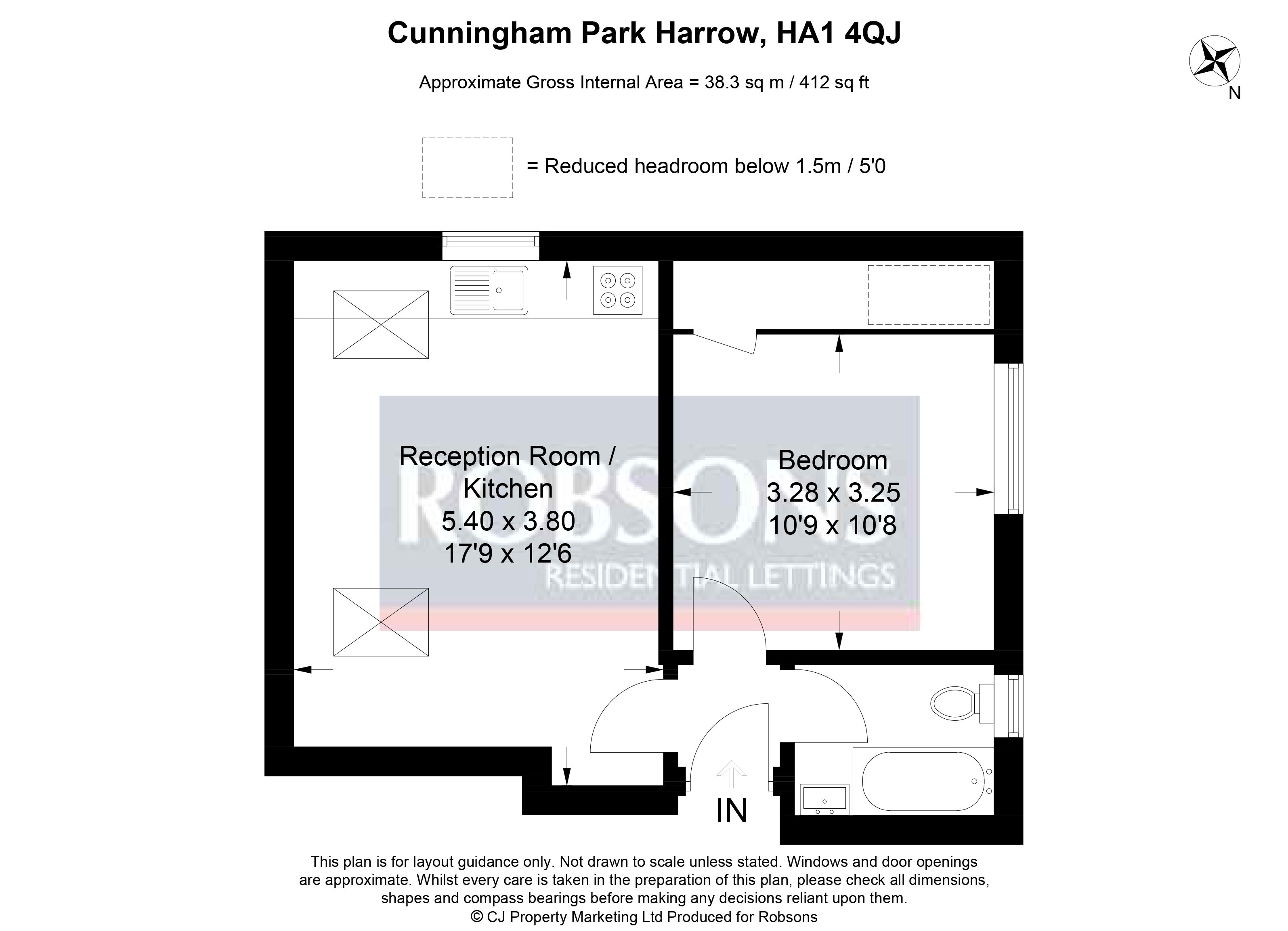 Flat 3, 50 Cunningham Park, Harrow floorplan