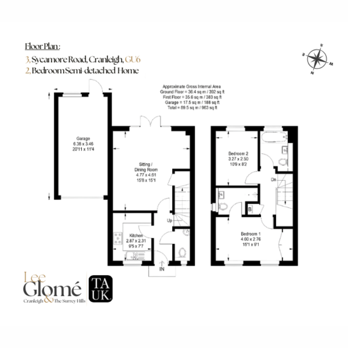 Sycamore Road, Cranleigh, GU6 floorplan