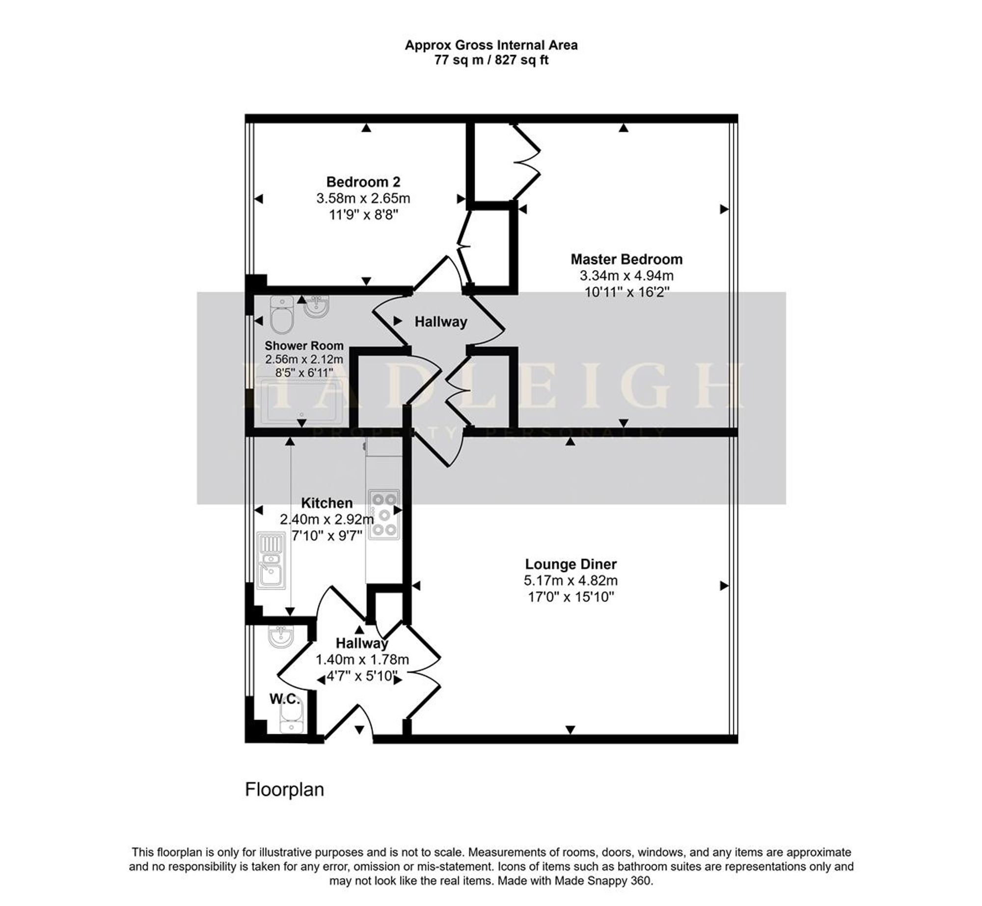 Flat 53, Woodbourne Augustus Road, Birmingham floorplan