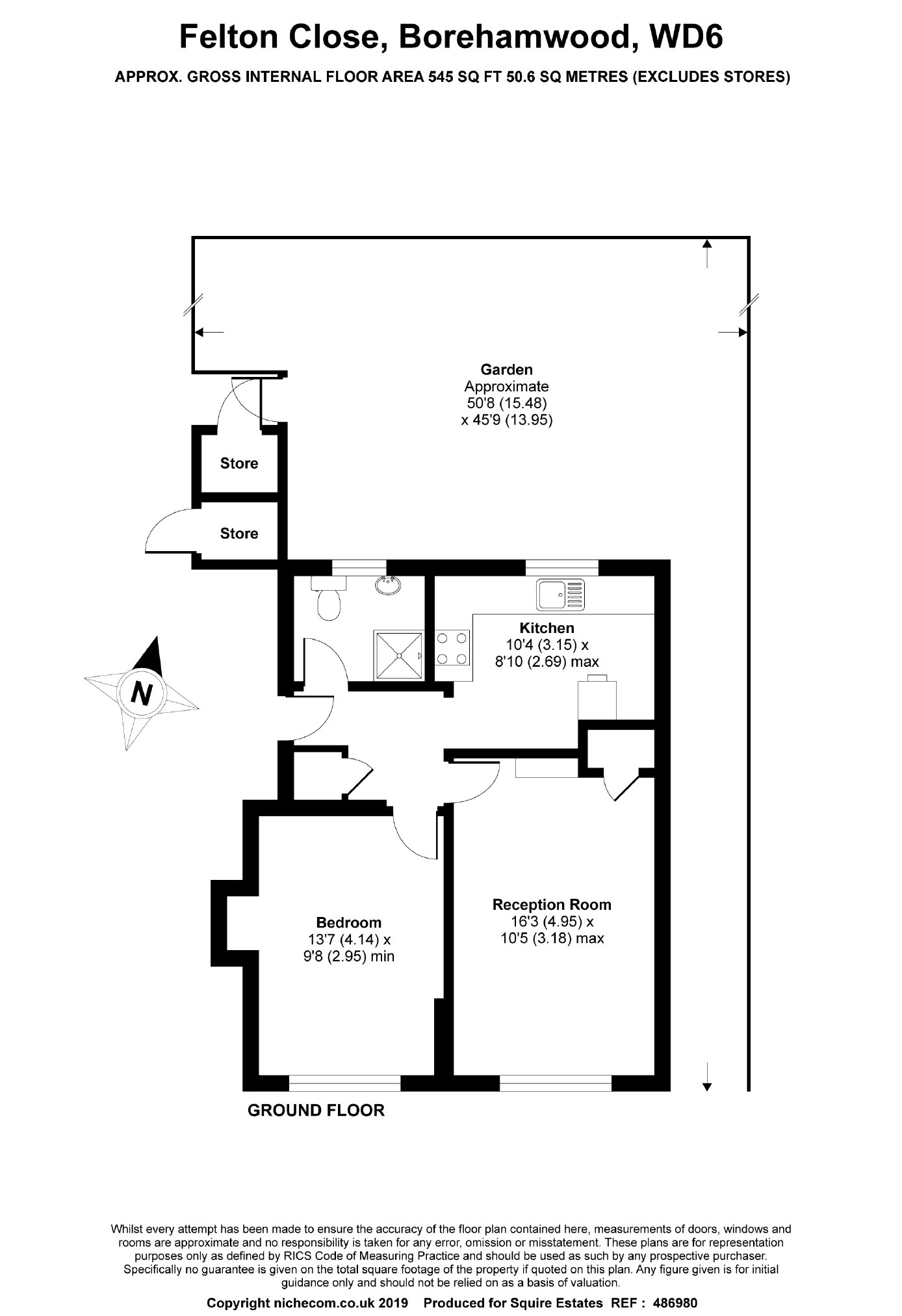 1 Bedrooms Flat for sale in Felton Close, Borehamwood, Hertfordshire WD6