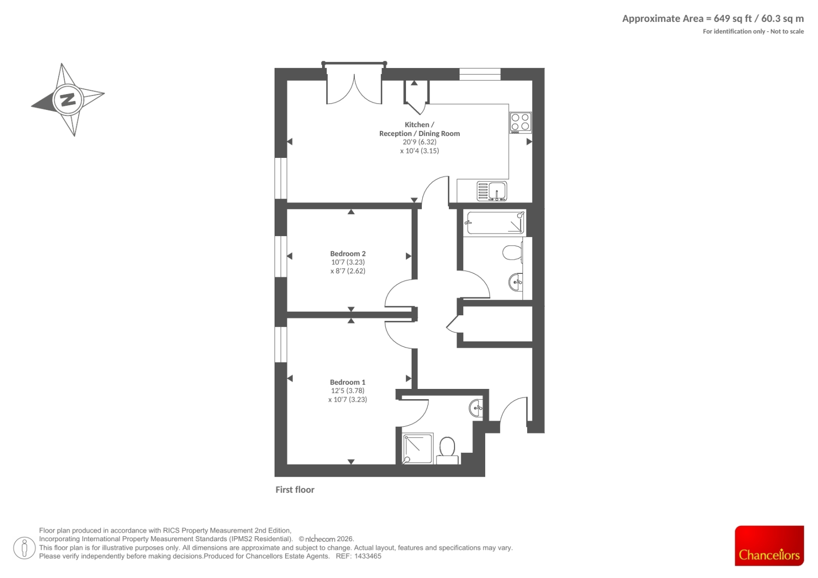 Flat 8 Audley House,, Buckingham Road, Bicester floorplan