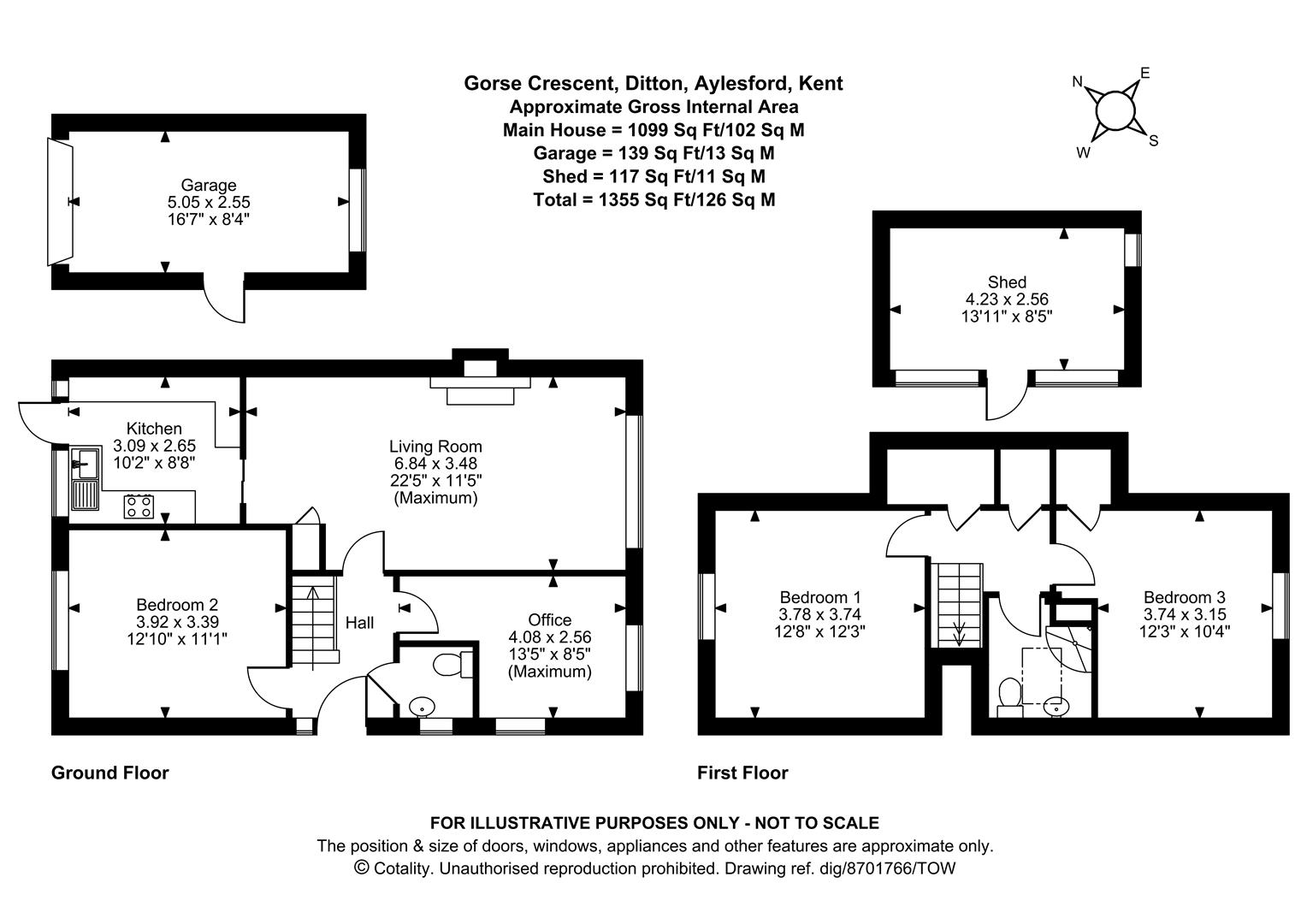 13, Gorse Crescent, Aylesford floorplan