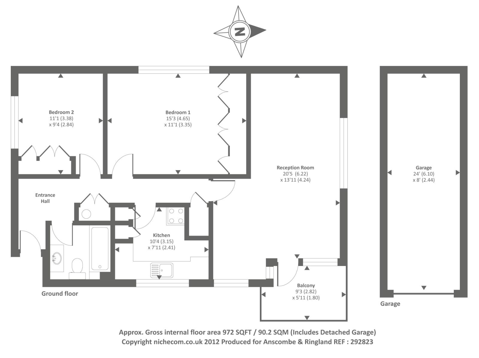 2 Bedrooms Flat to rent in Oak Court, Green Lane HA6