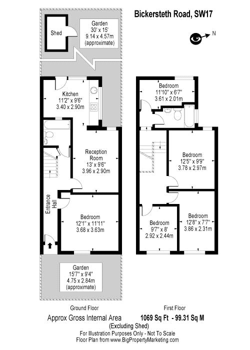 4 Bedrooms Detached house to rent in Bickersteth Road, London SW17