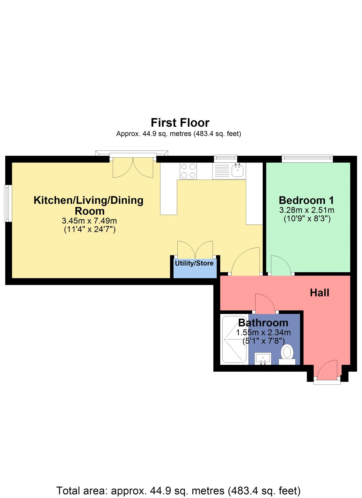 1 Bedrooms Flat to rent in Sapphire Court, Lord Street, Watford, Hertfordshire WD17