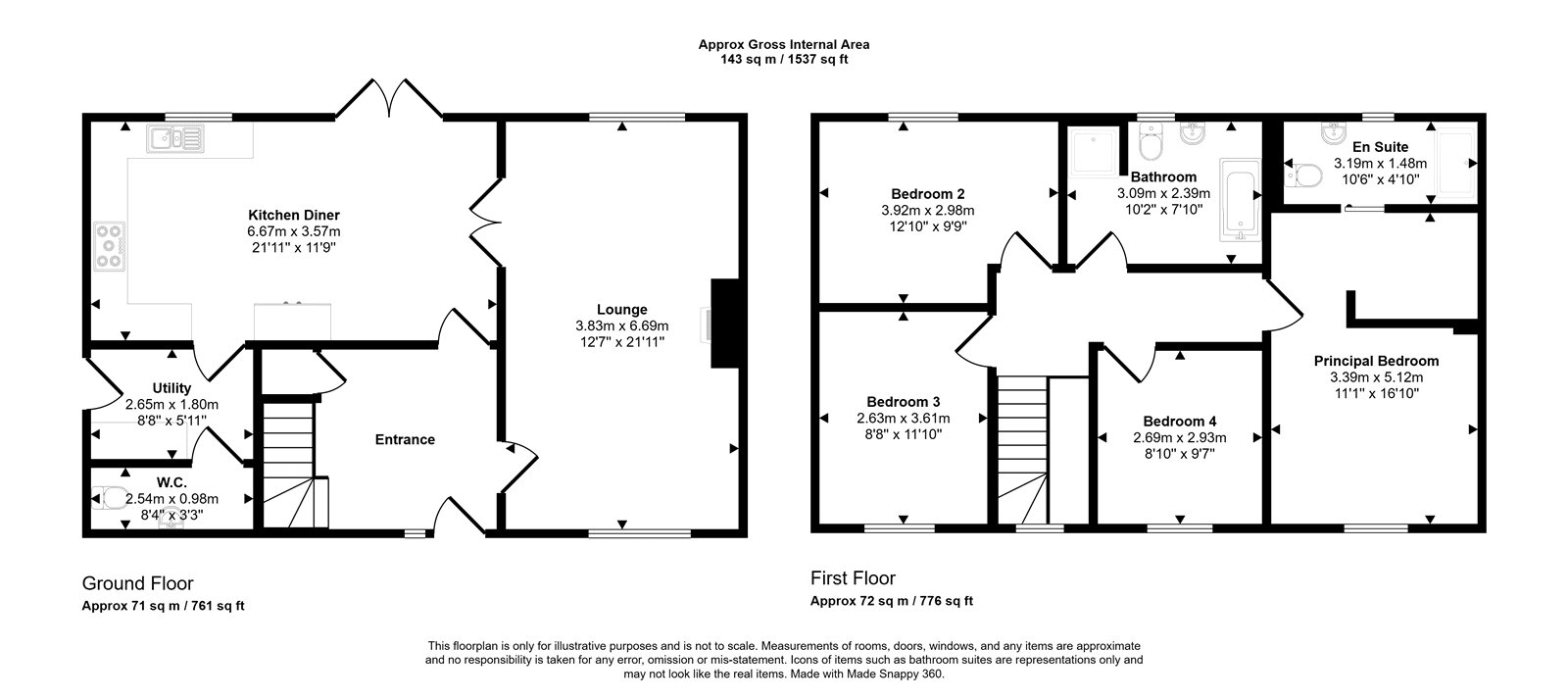 3, Youngs Court, Westbury floorplan