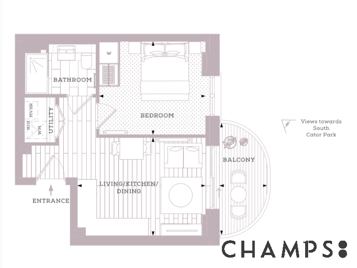 Flat 203 Cairncross House, 17 Townsend Road, London floorplan