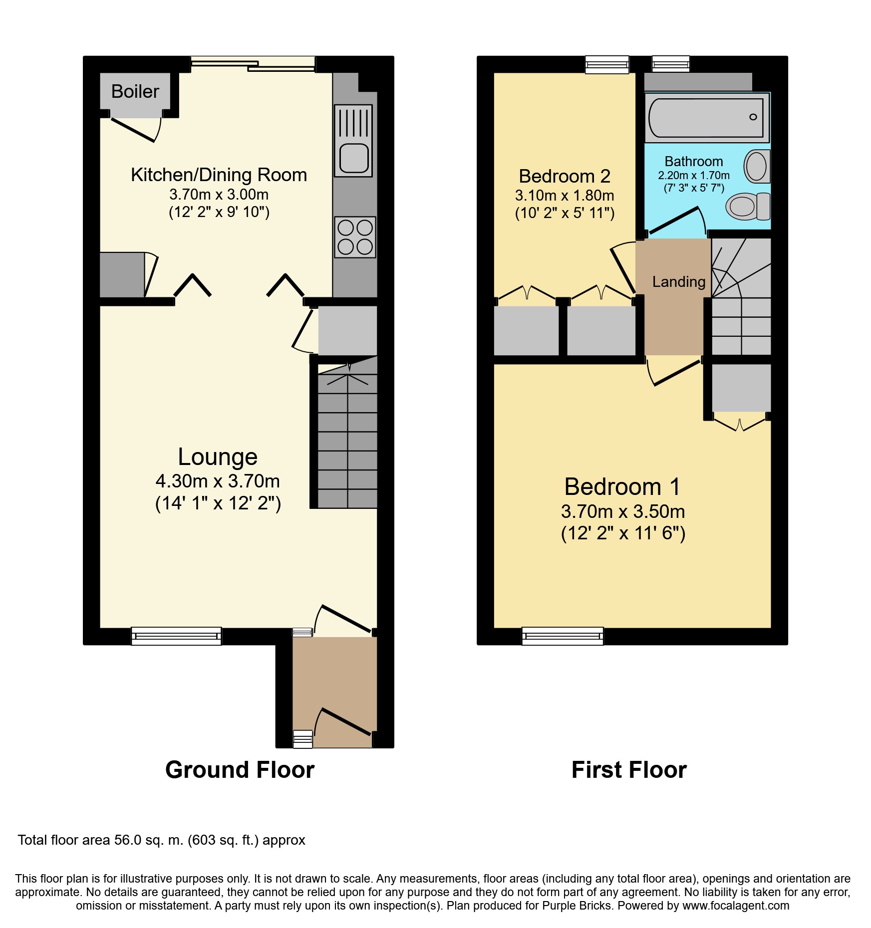 2 Bedrooms Terraced house for sale in Wealden Way, Tilehurst, Reading RG30