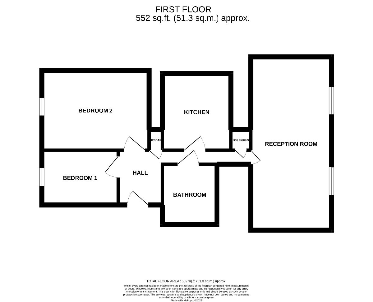 Flat 3, 126 Felixstowe Road, London floorplan