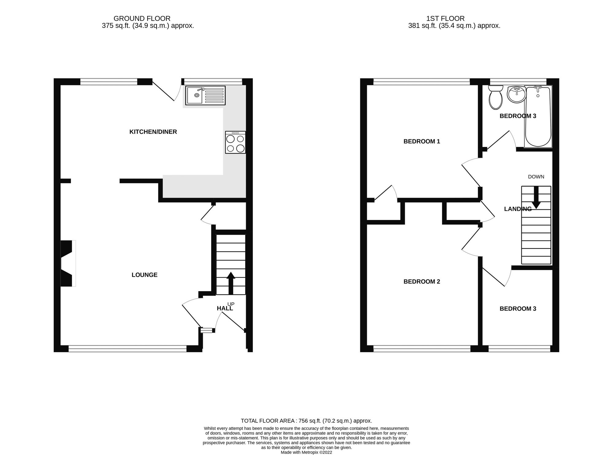 1 Warwick Close, Bognor Regis floorplan