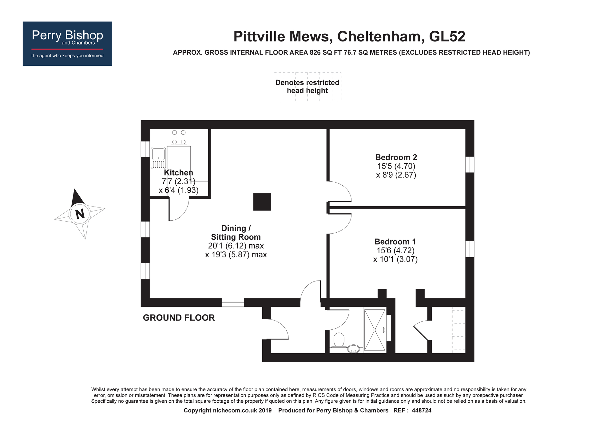 2 Bedrooms Flat for sale in Pittville Mews, Cheltenham GL52