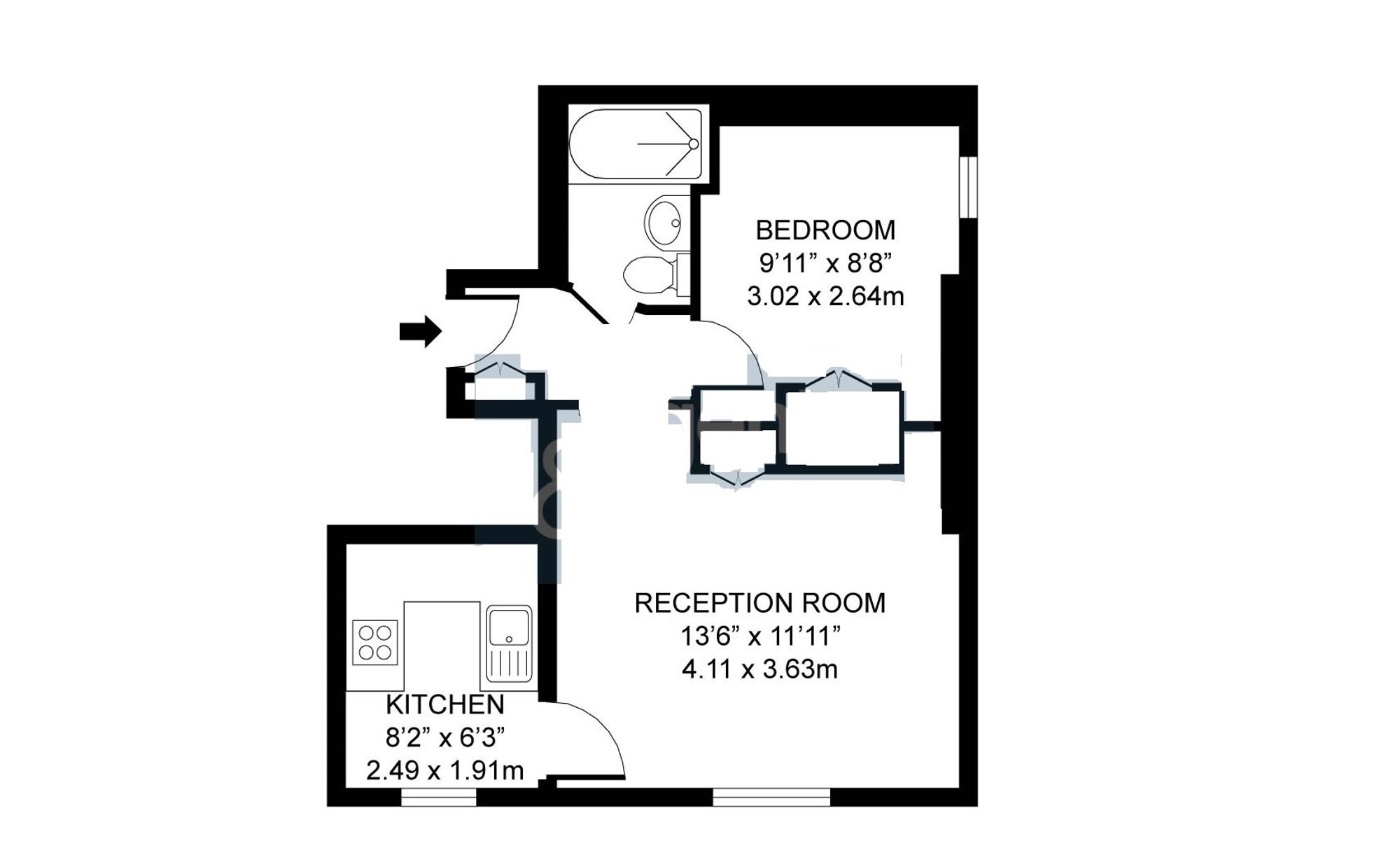 Flat 3, 27 Gordon Road, London floorplan