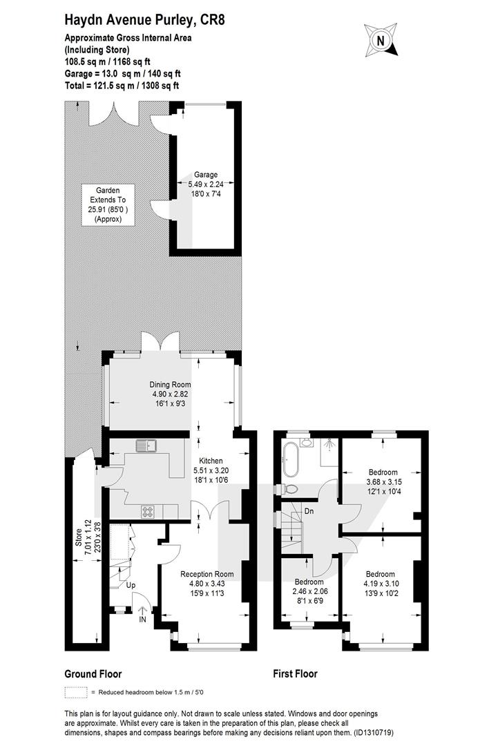 42, Haydn Avenue, Purley floorplan