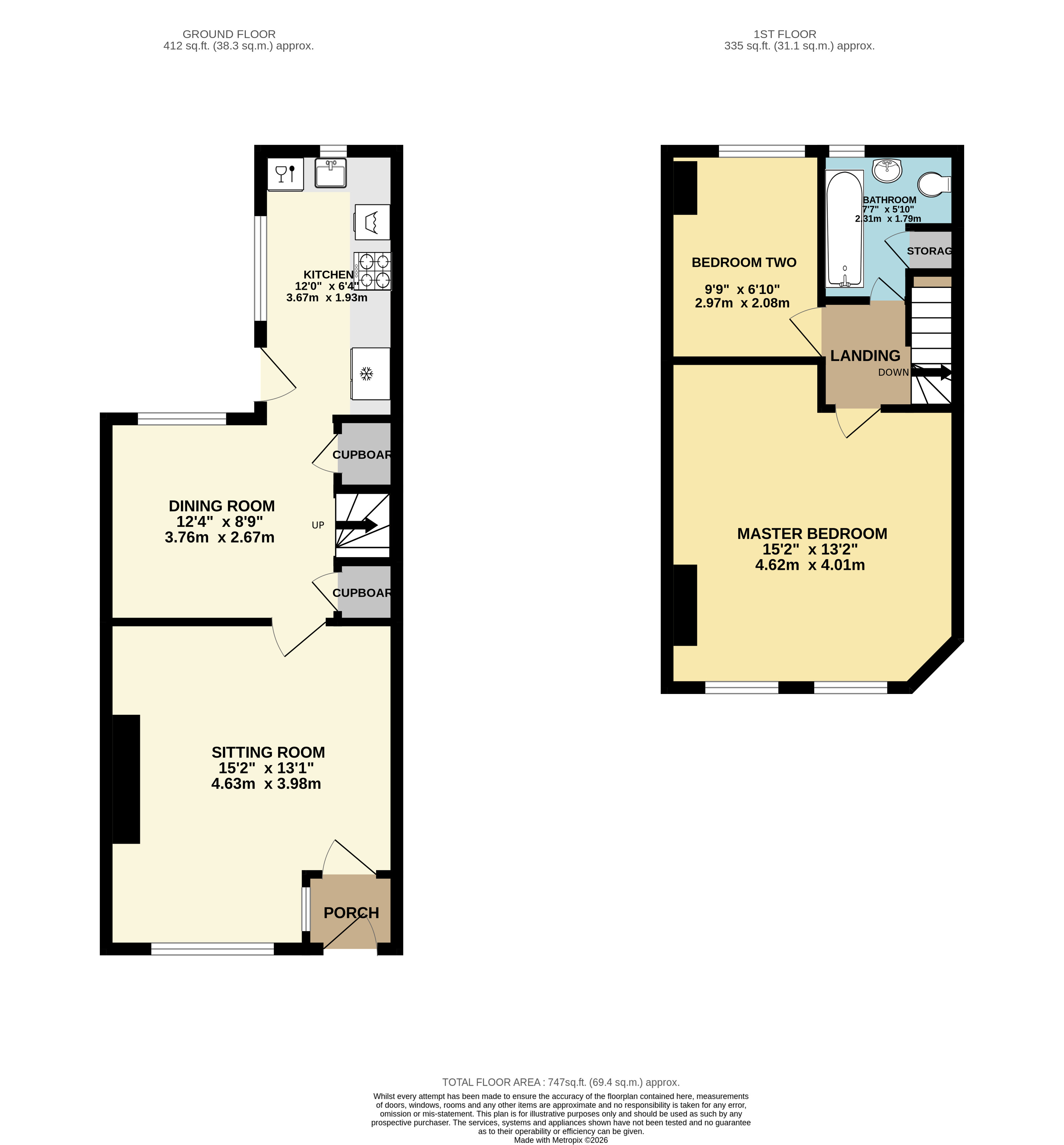 70, Lock Road, Altrincham floorplan