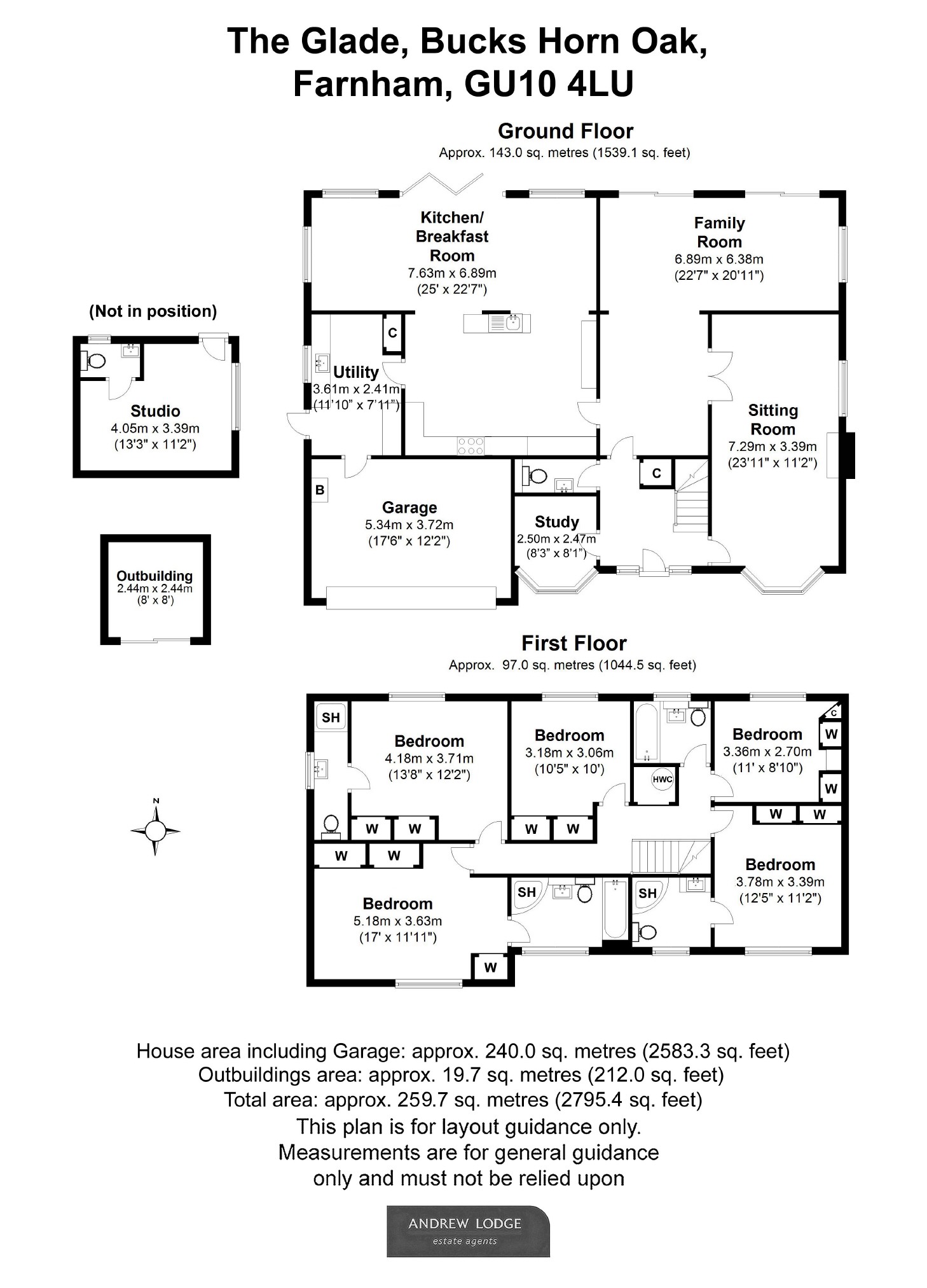 5 Bedrooms Detached house for sale in The Glade, Bucks Horn Oak, Farnham GU10
