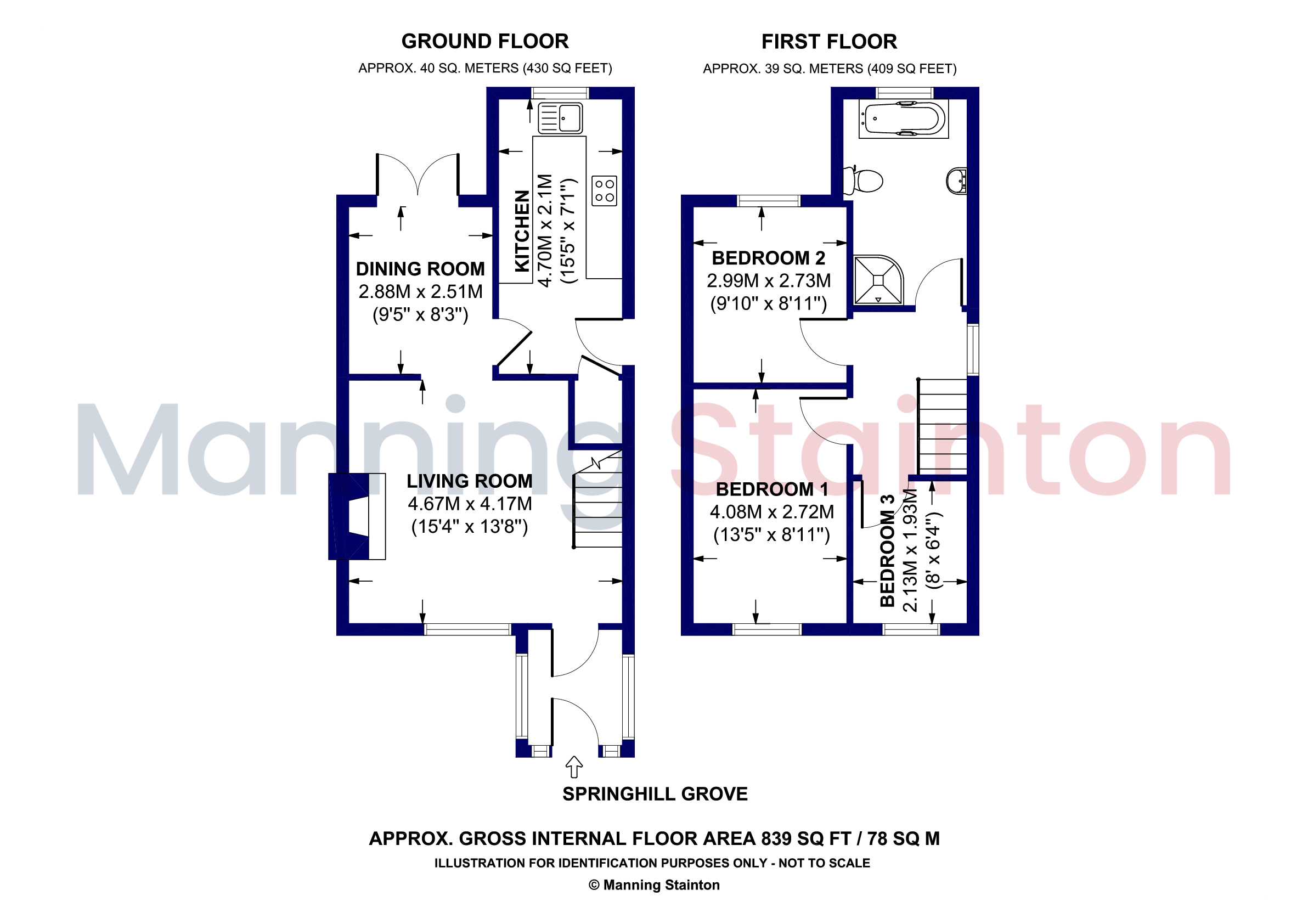 18, Springhill Grove, Wakefield floorplan