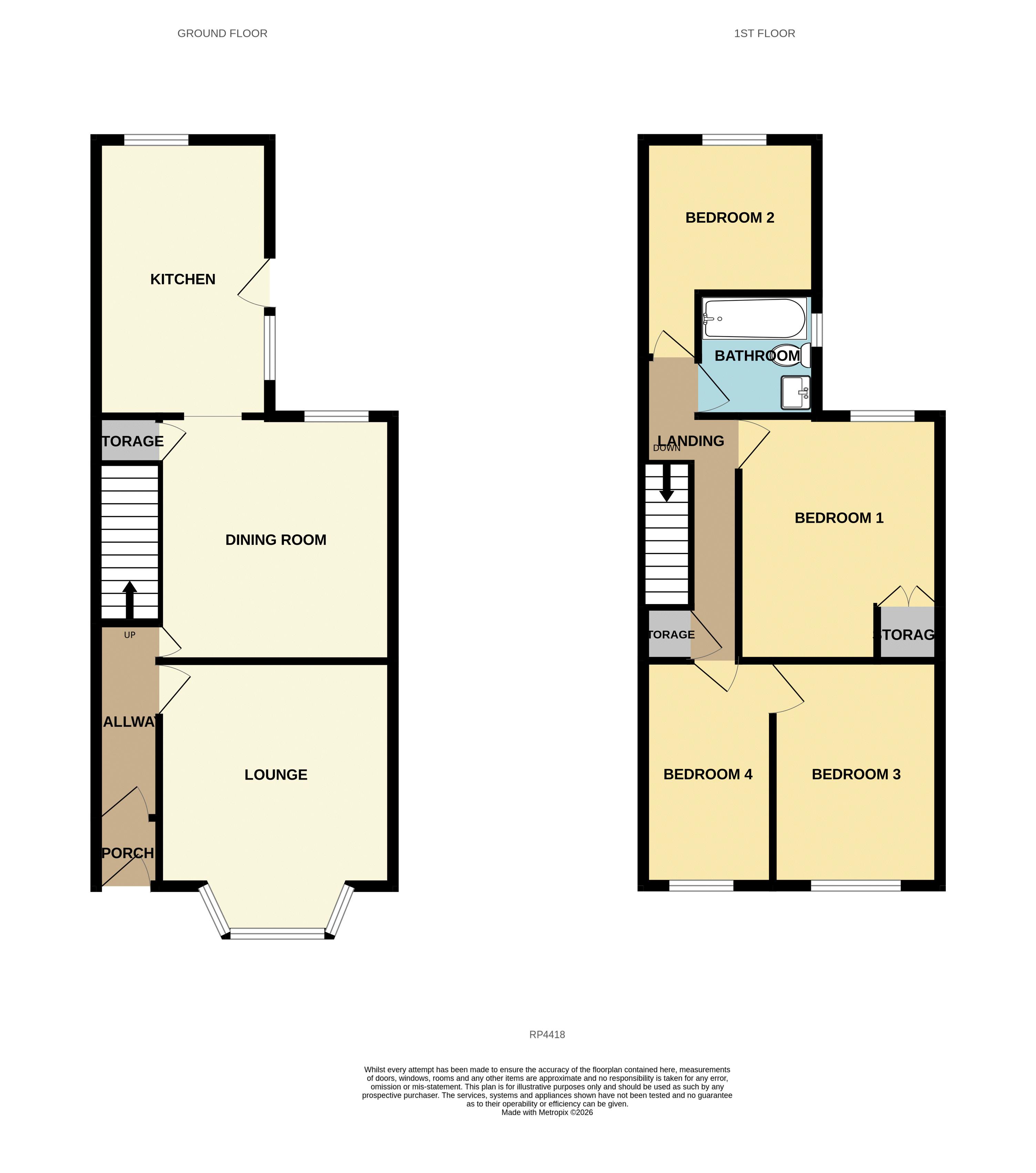 13, Pine Grove, Colwyn Bay floorplan