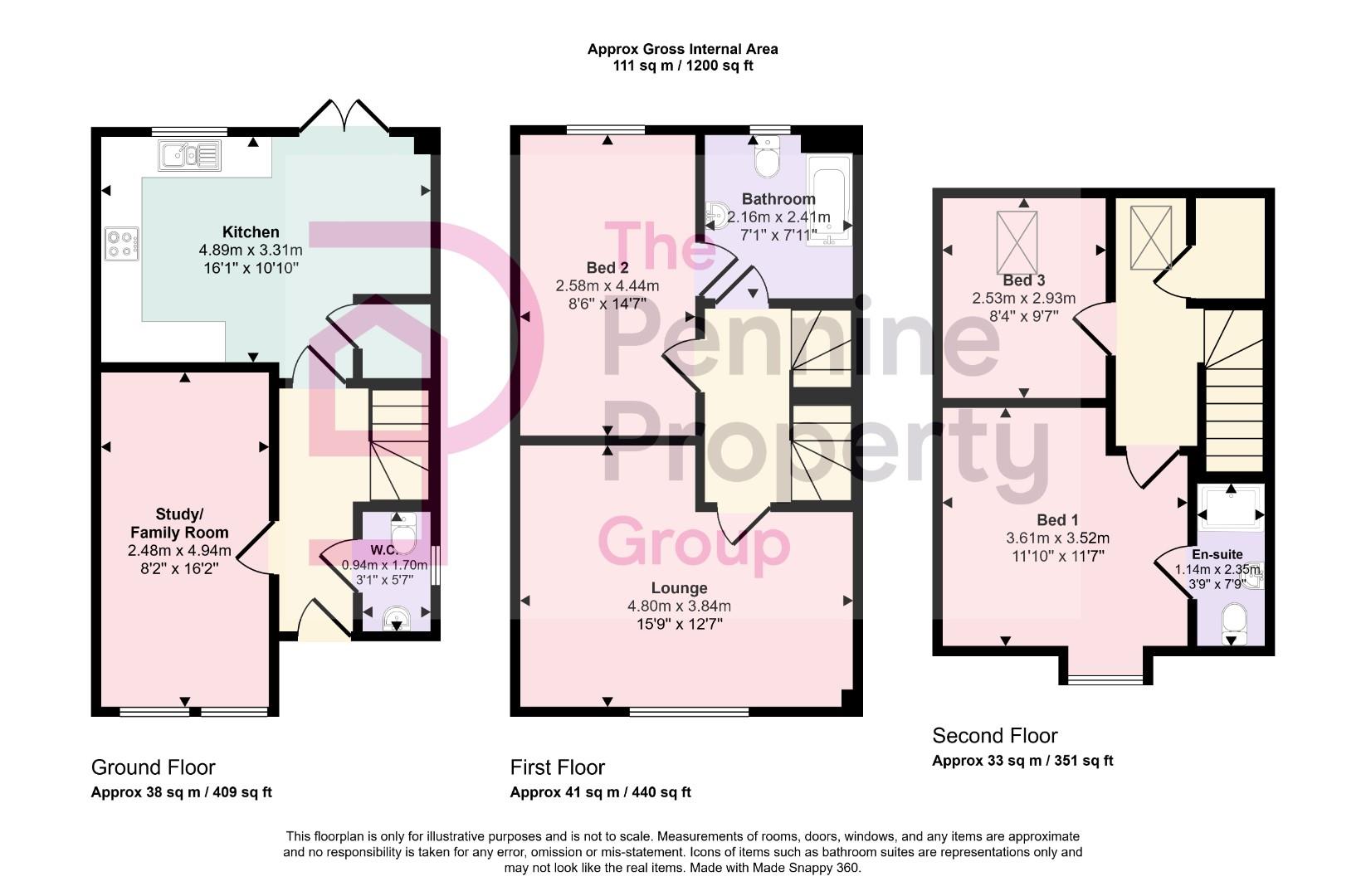 11, Ashtree Gardens, Sheffield floorplan