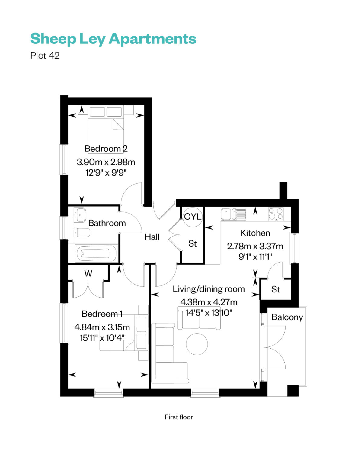 Plot 42, Cala At Waterbeach,, Massingham Way, Cambridge floorplan
