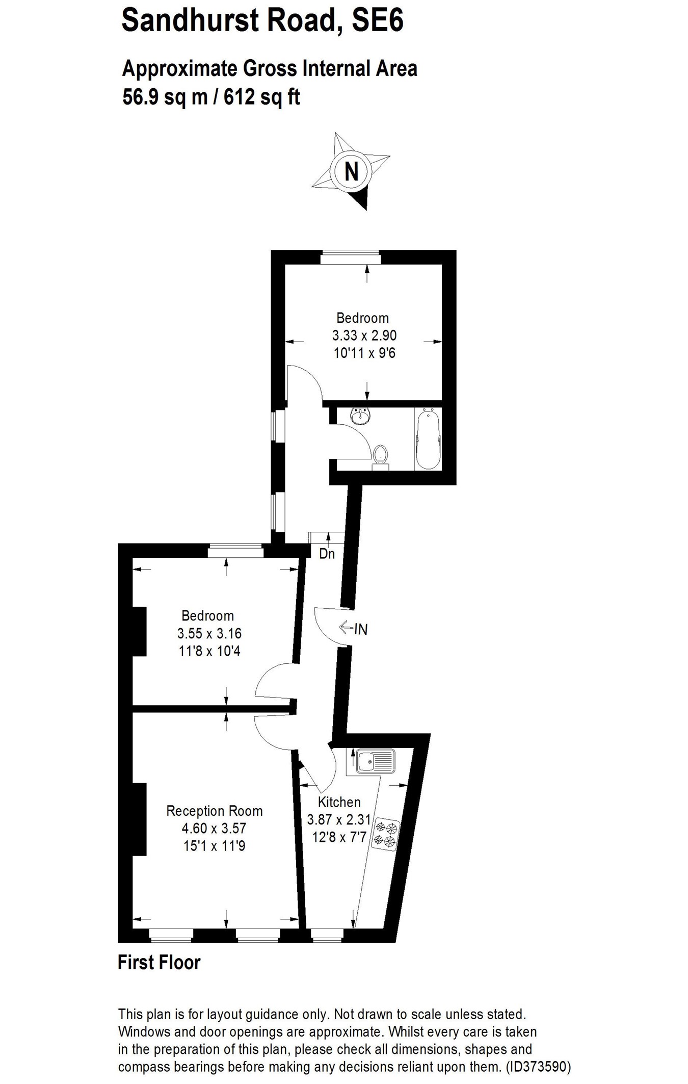 2 Bedrooms Flat to rent in Sandhurst Road, London SE6