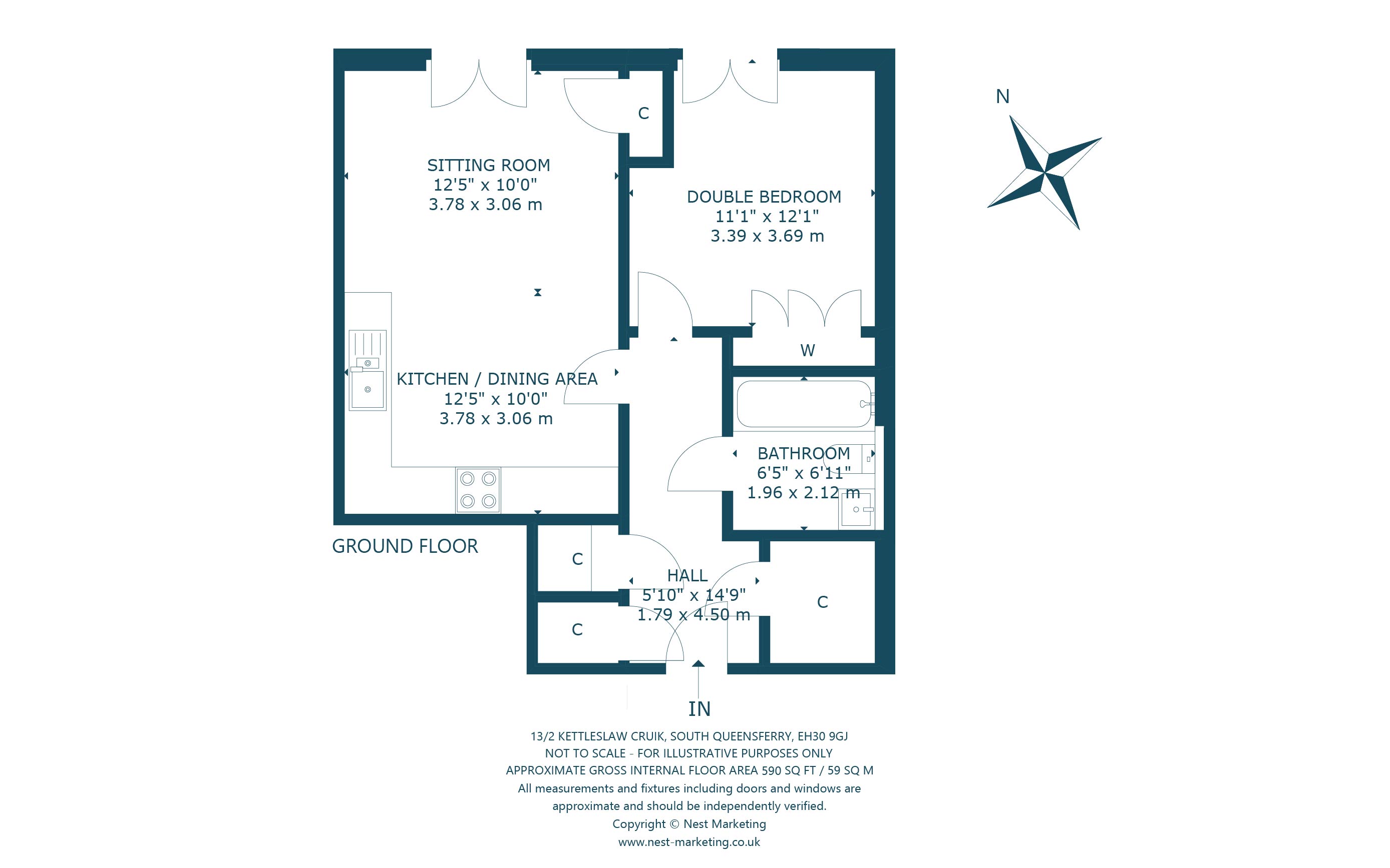 13/2, Kettleslaw Cruik, South Queensferry floorplan