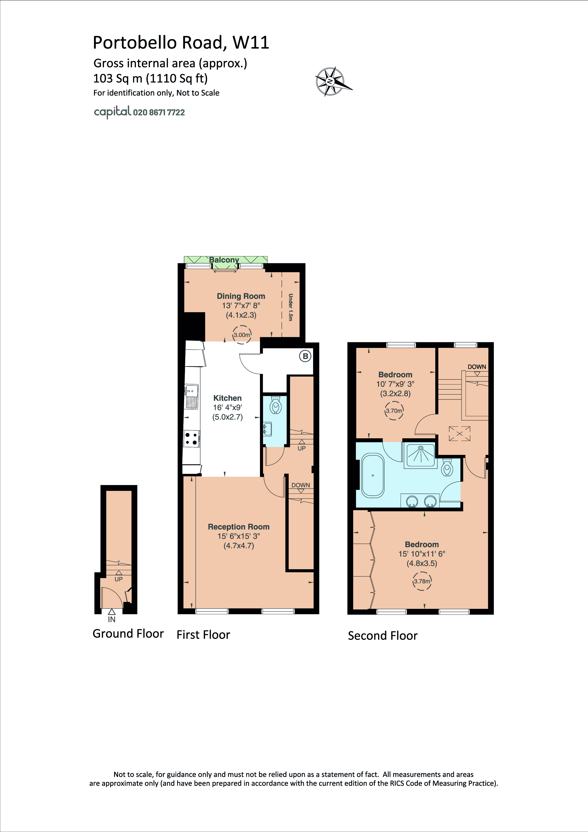 UM, 185, Portobello Road, London floorplan