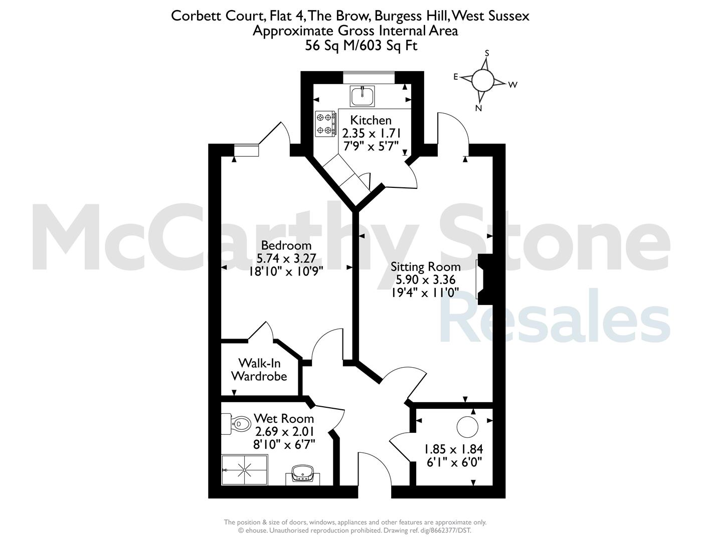 4 Corbett Court, The Brow, Burgess Hill floorplan