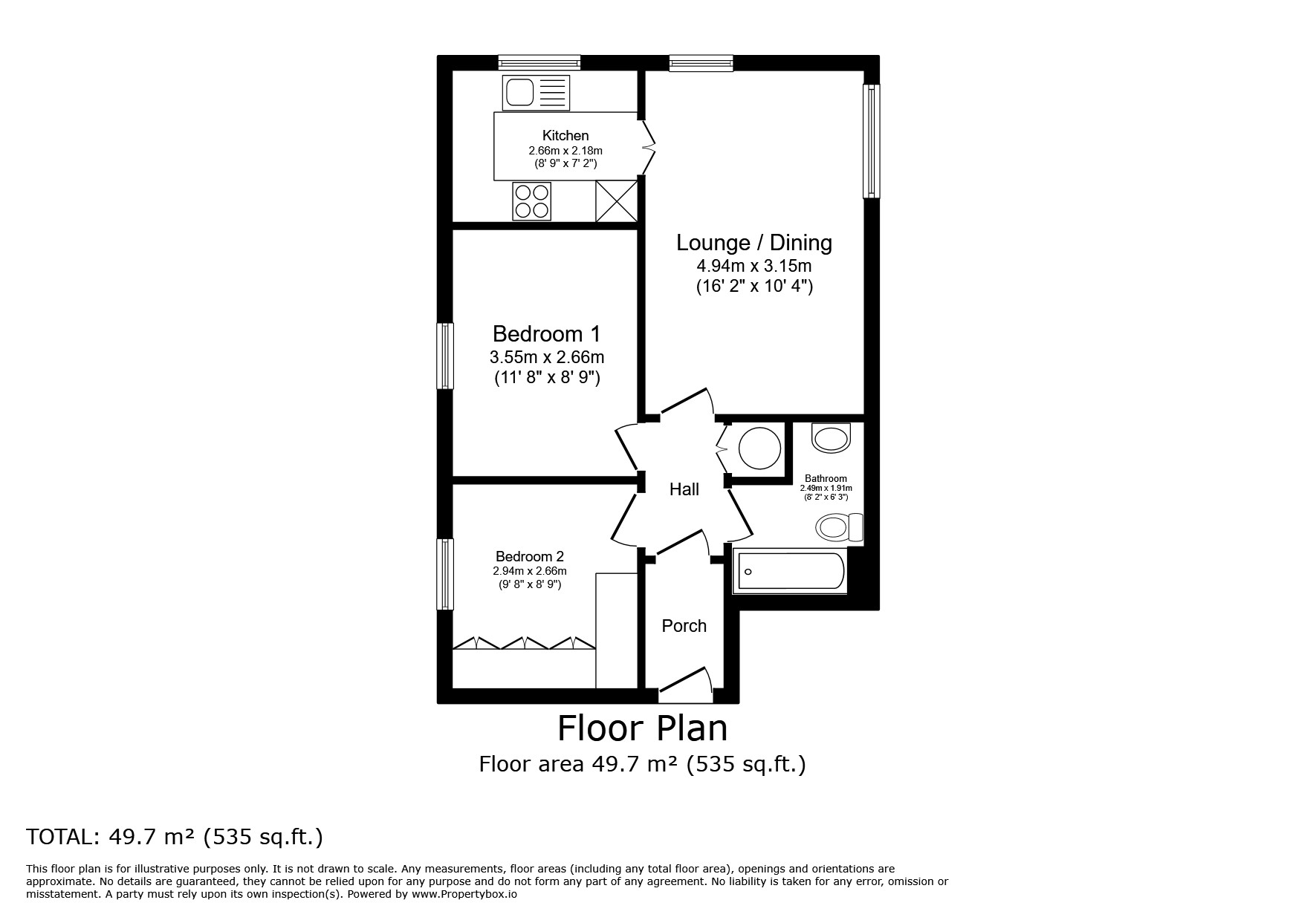 Flat 3, Sharon Court,, Queens Road, Isle of Wight floorplan