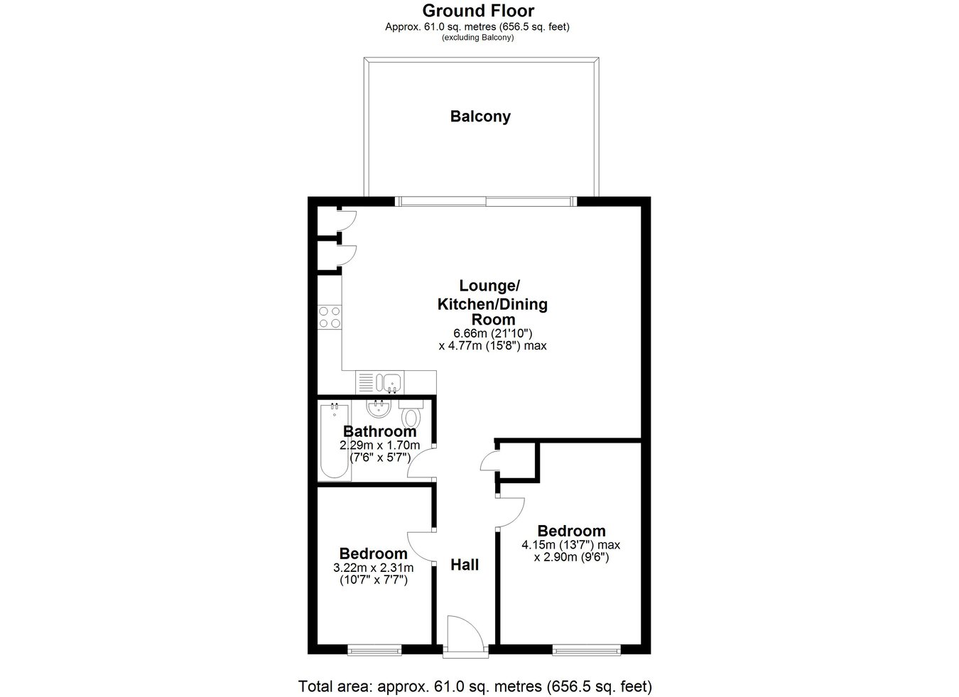 Sunny Bank, North Military Road, Dover floorplan