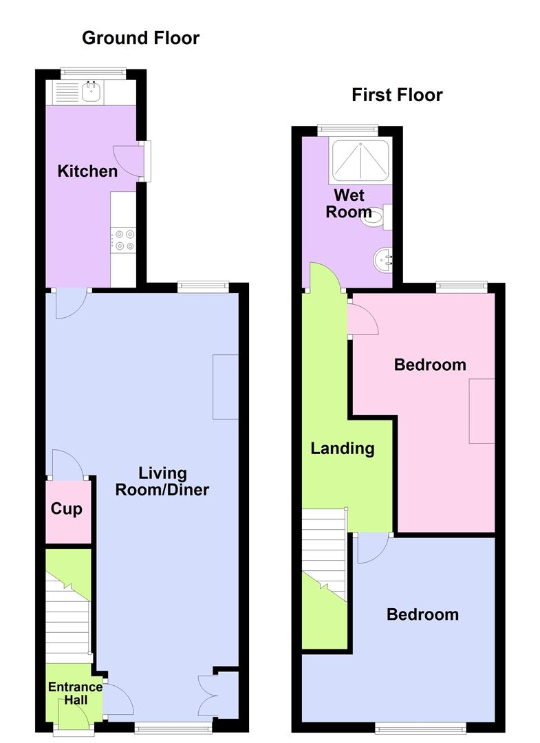 Oxford Street, Coalville, Leicestershire LE67, 2 bedroom terraced house
