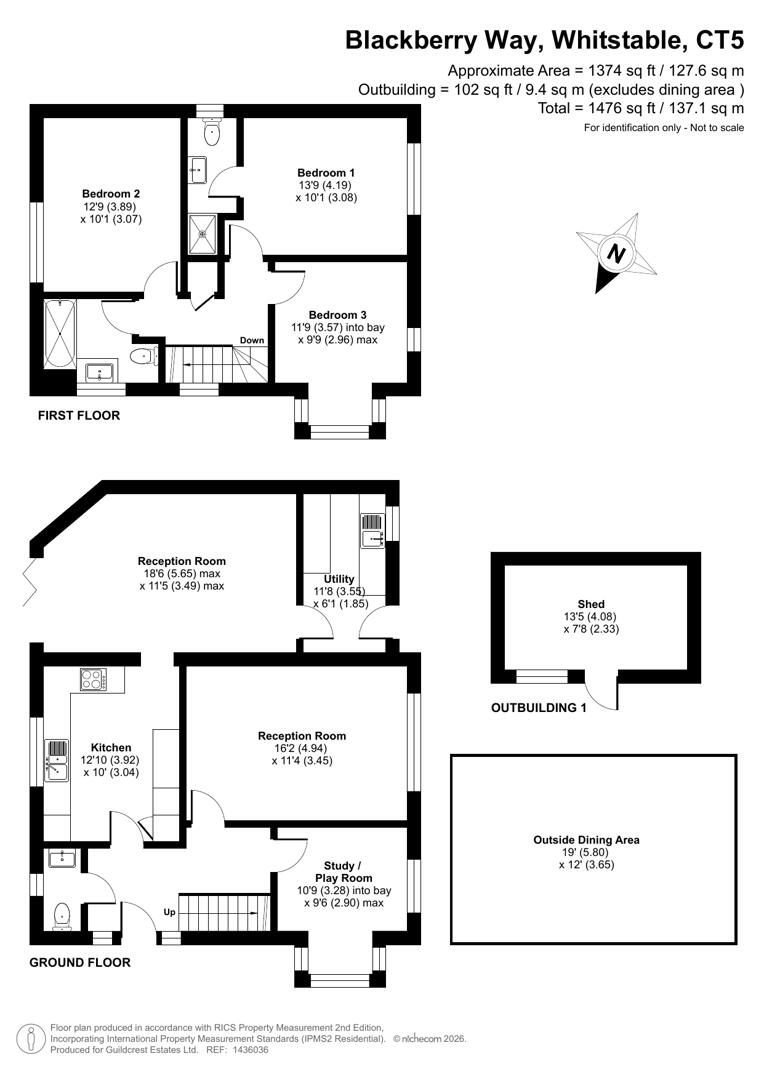 24, Blackberry Way, Whitstable floorplan
