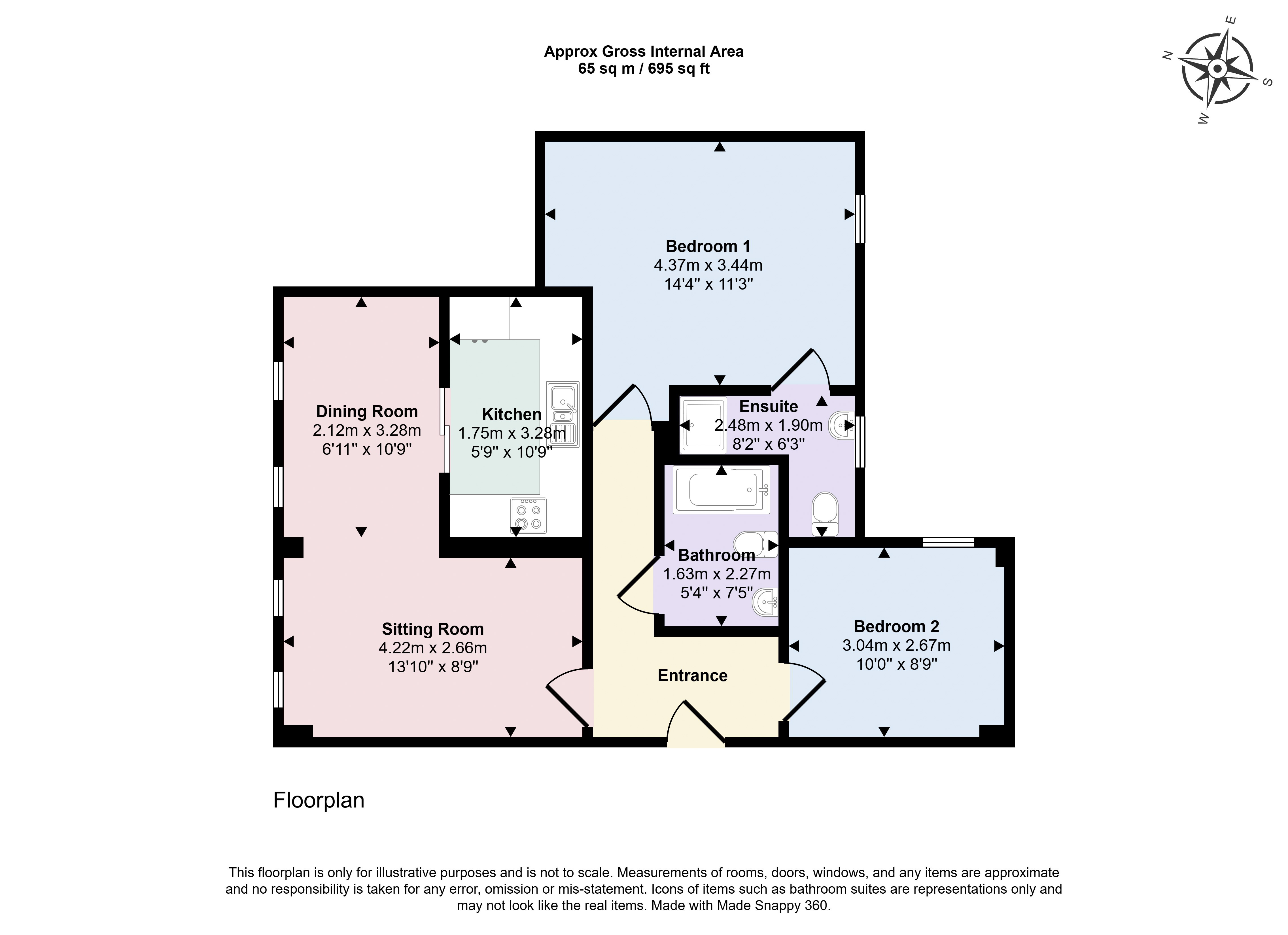 Flat 13,, The Moorlands, Bath floorplan