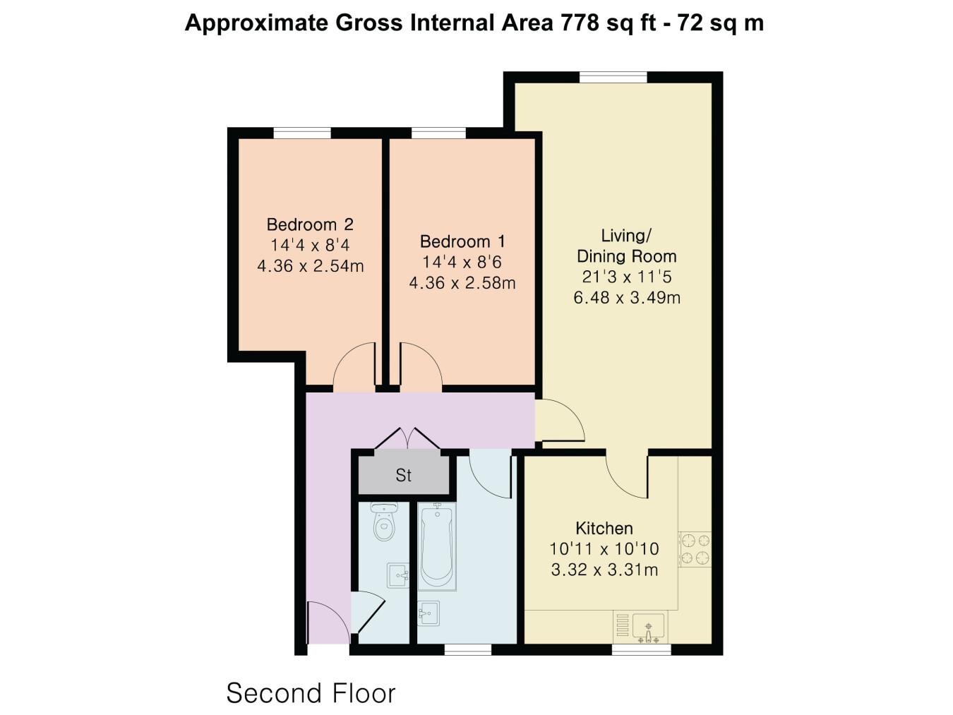 36, Bluecoat Court, Hertford floorplan