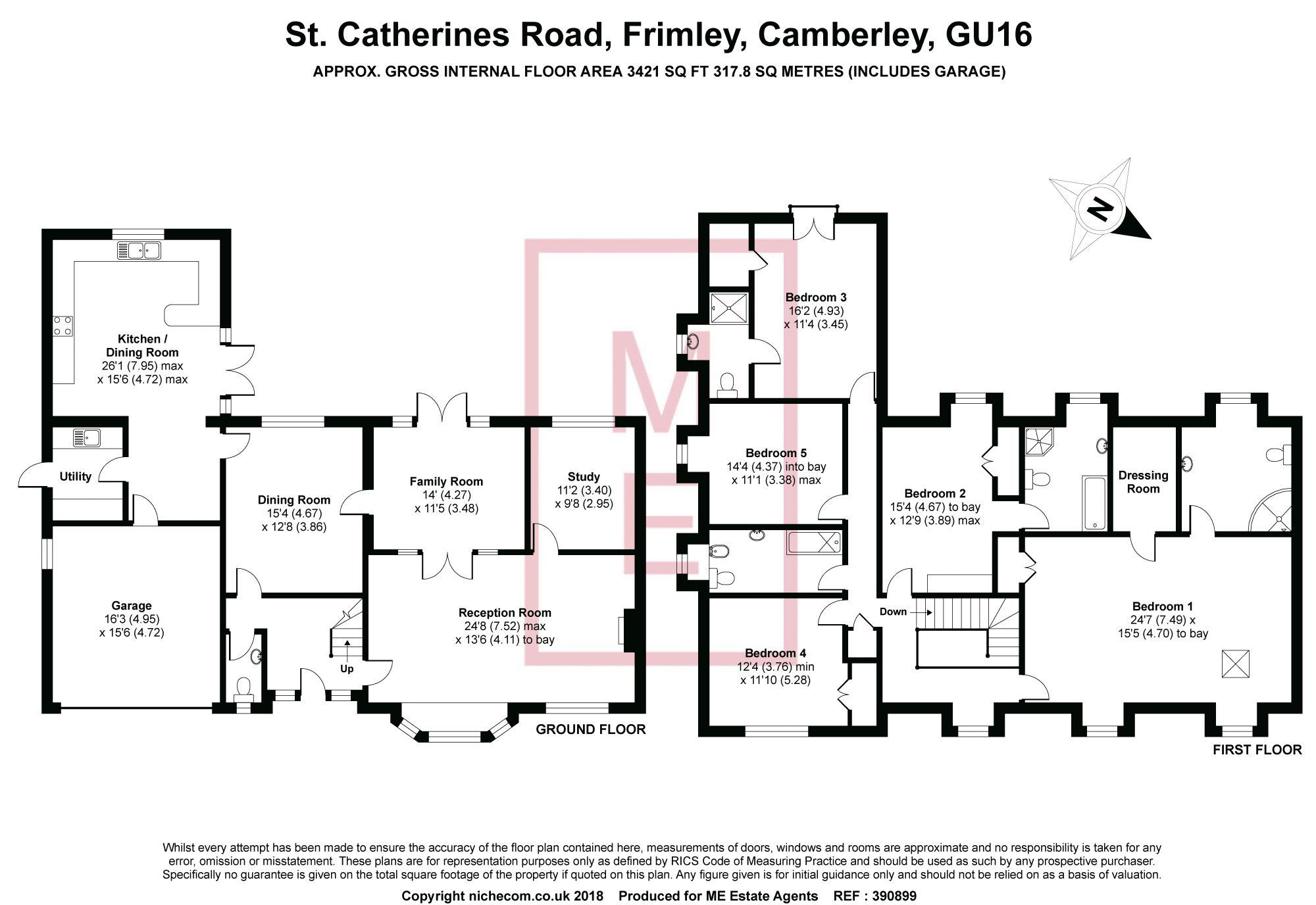 5 Bedrooms Detached house for sale in St. Catherines Road, Frimley, Camberley GU16