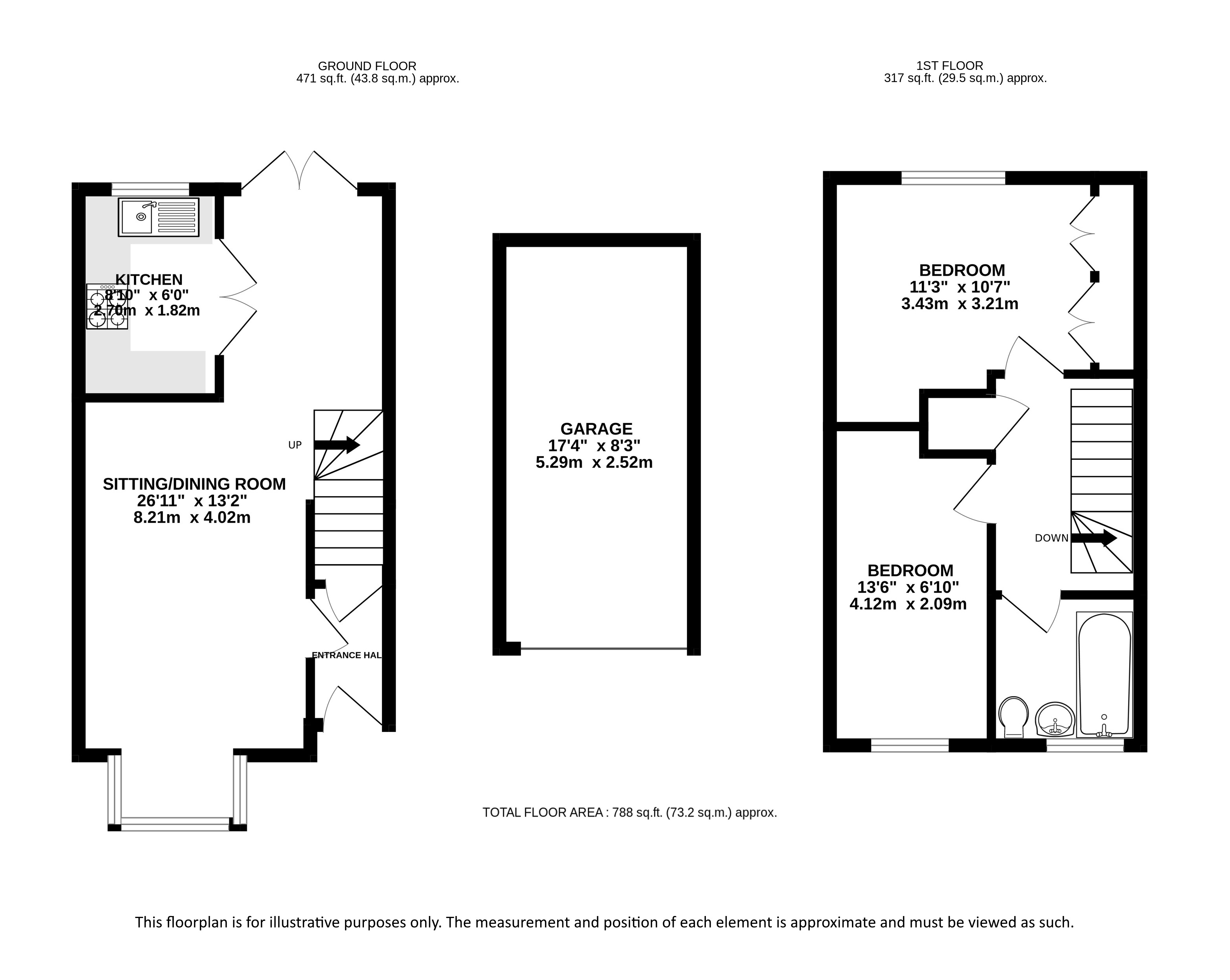 61, De Tany Court, St Albans floorplan