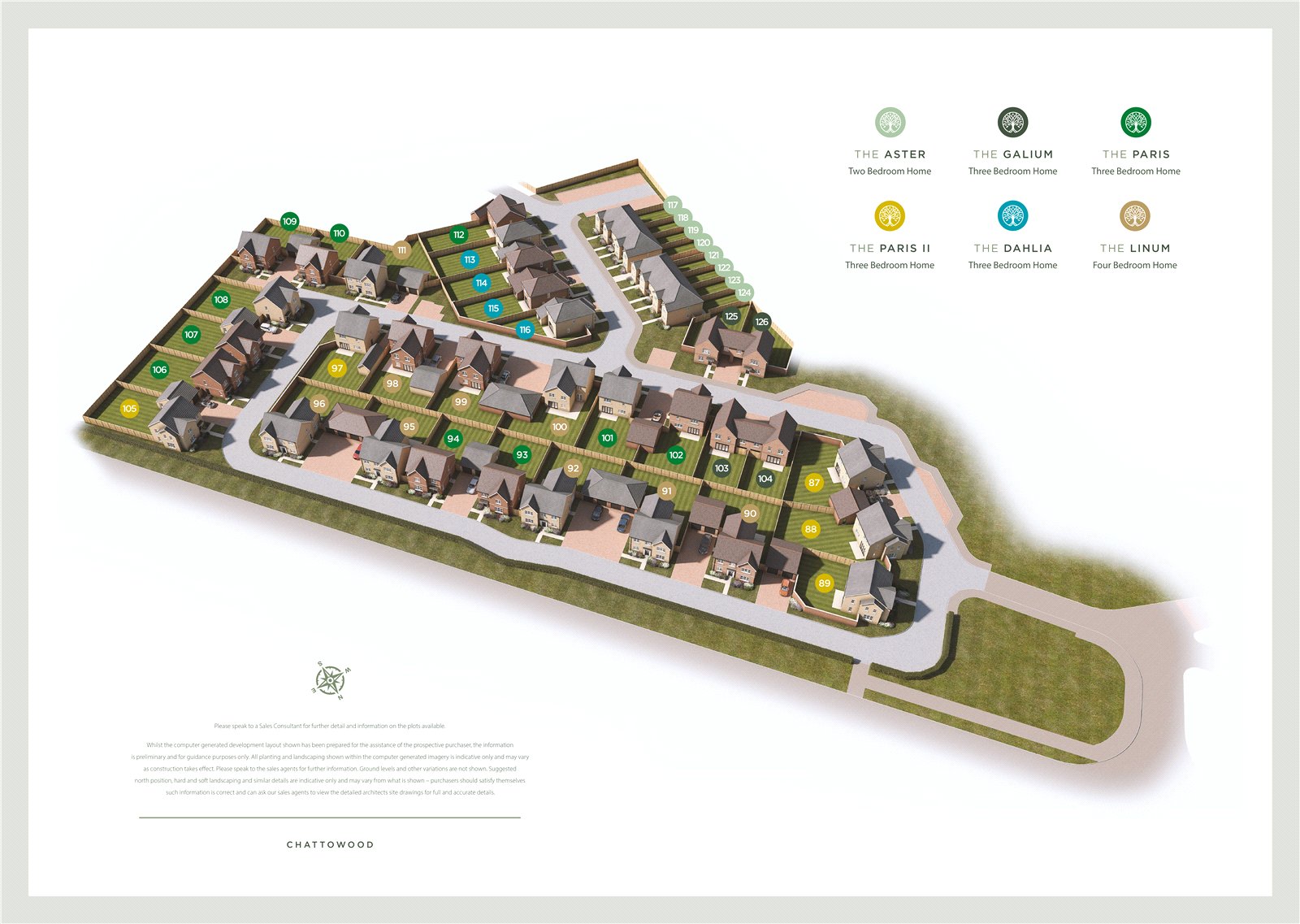 Plot 113 The Dahlia, Chattowood, Elmstead Market floorplan