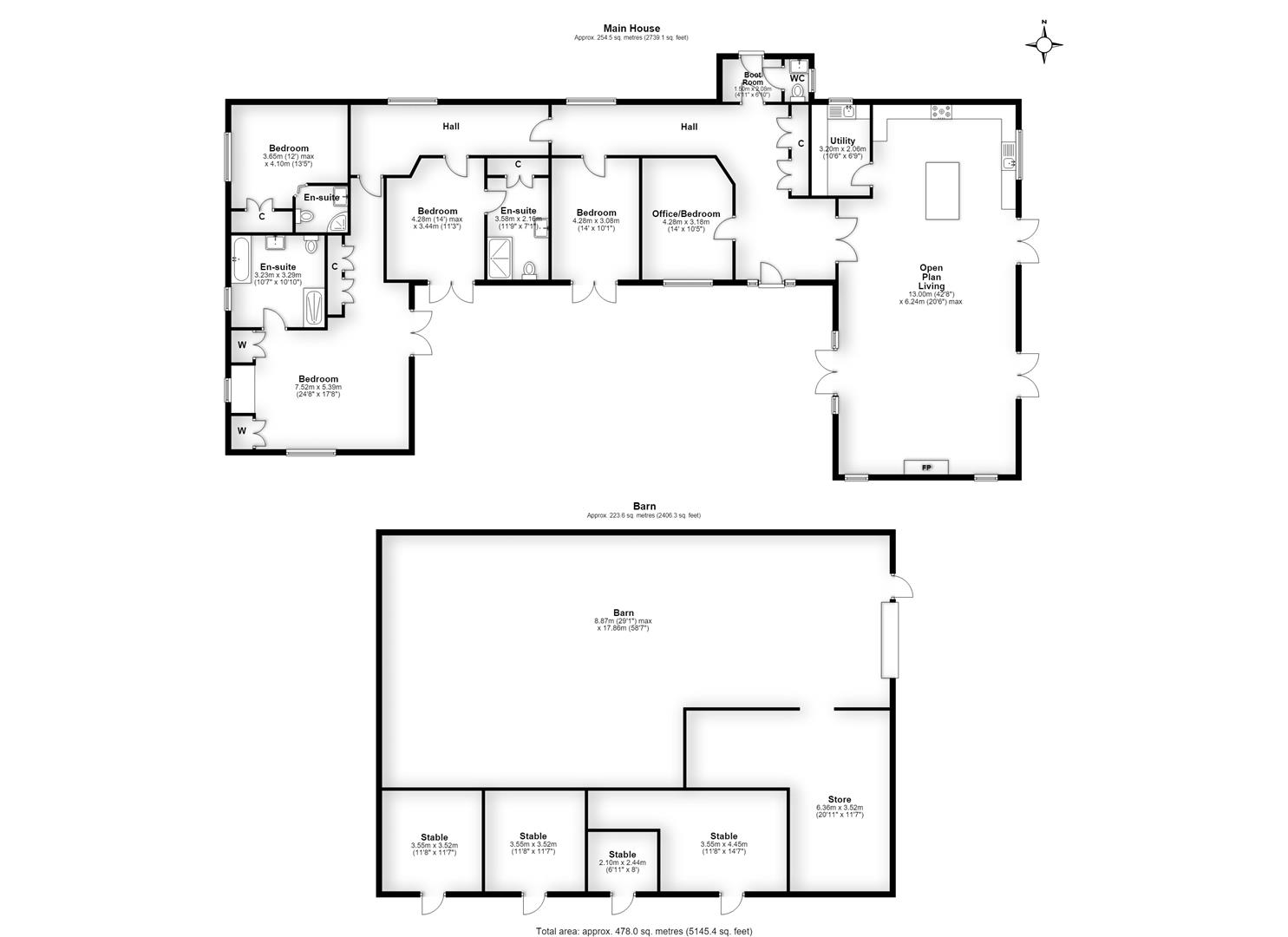 The Lodge House, Bridle Road, Burton Joyce floorplan