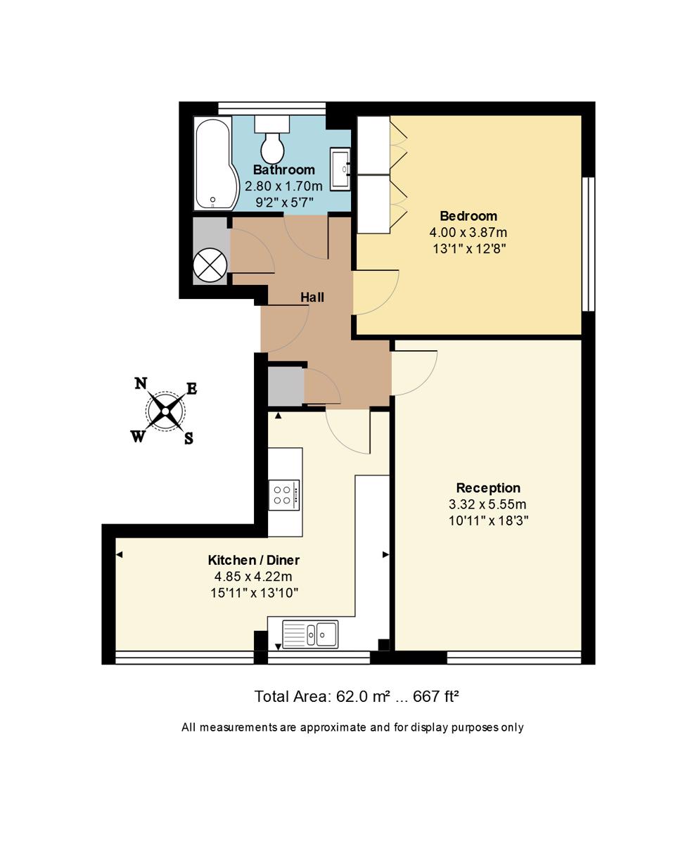 1 Bedrooms Flat to rent in Heathdene, Chase Side, London N14