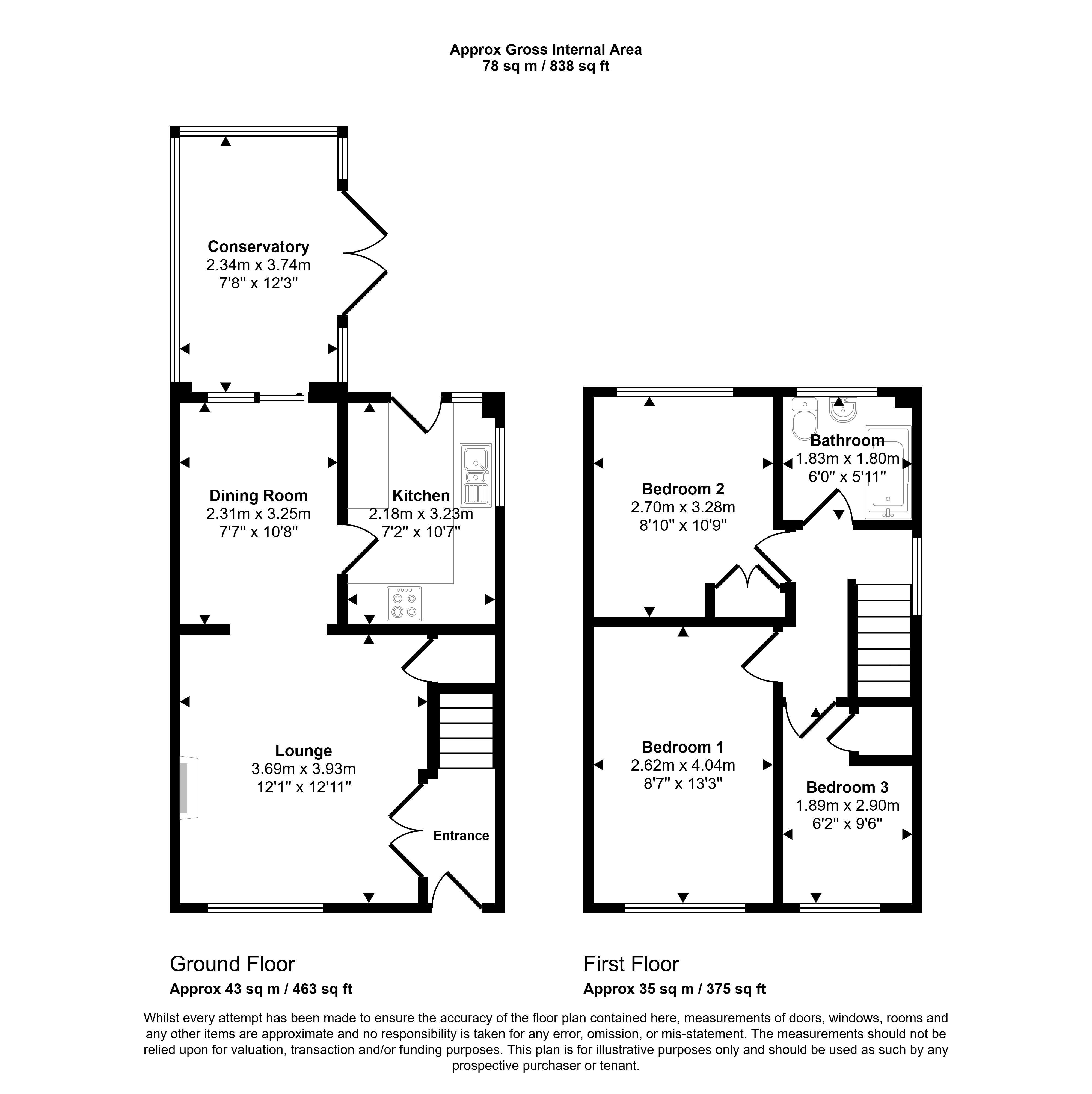 26, Larchdale Close, Whitby floorplan