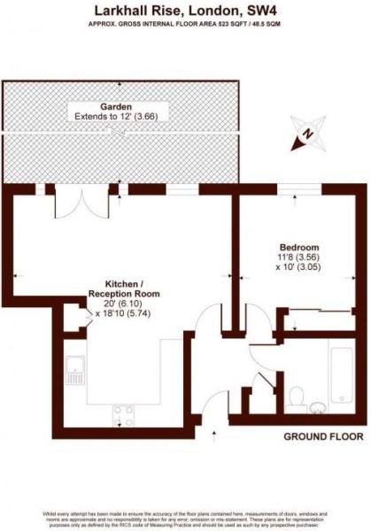 1 Bedrooms Flat to rent in Larkhall Lane, Clapham SW4