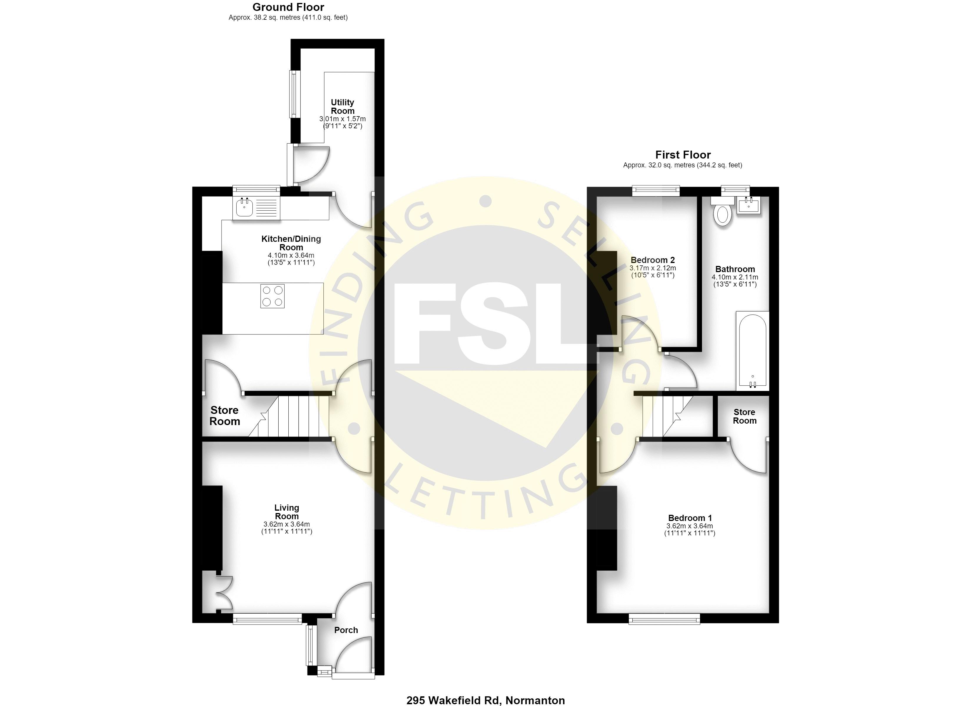 295, Wakefield Road, Normanton floorplan