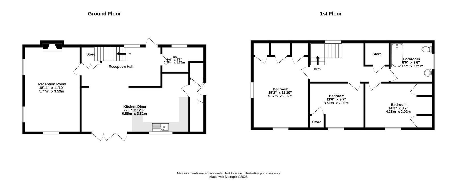Stourton Cottage, Greensforge Lane, Stourbridge floorplan
