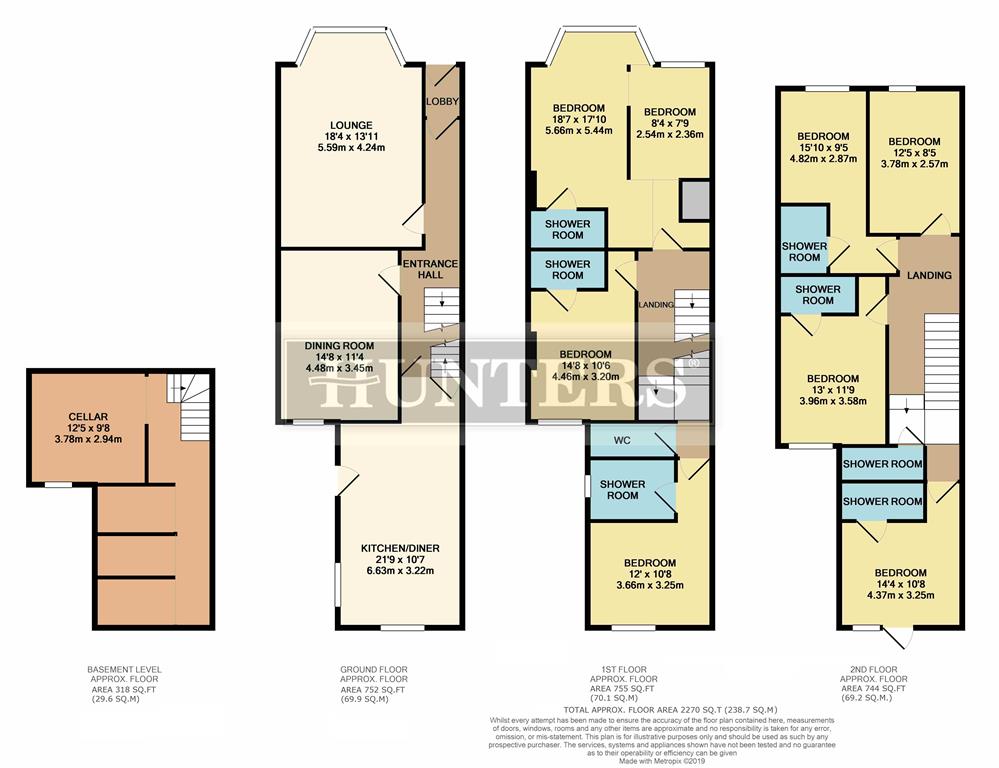Dragon Parade, Harrogate HG1, 7 bedroom terraced house for sale